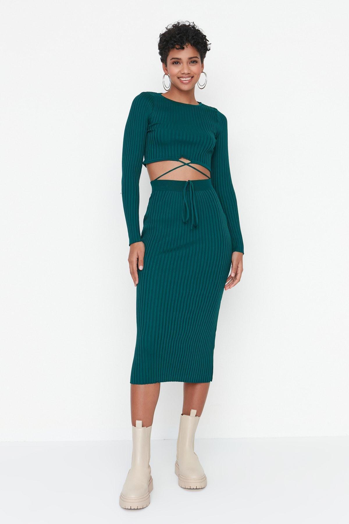 Green Crew Neck Co-Ord Set, , large image number 2