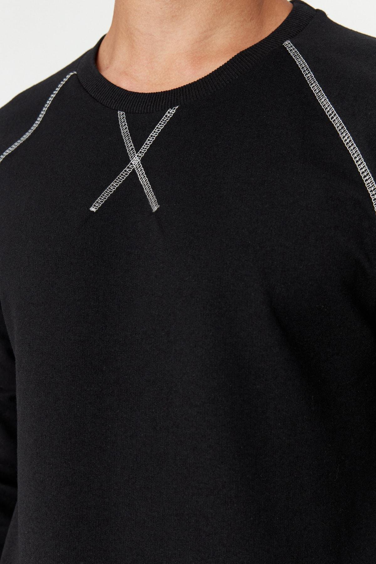 Black Plain Pajama Set, , large image number 3