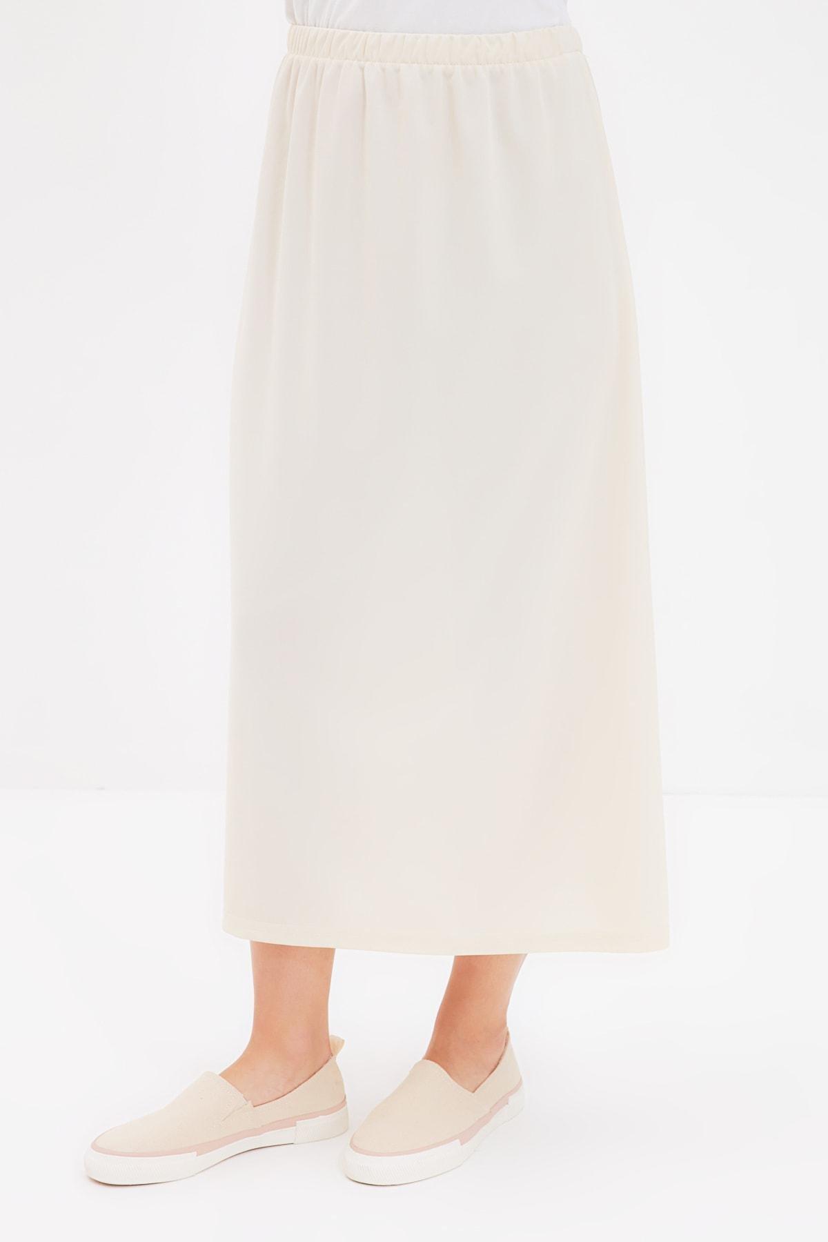 Beige Cotton Maxi Skirt, , large image number 0