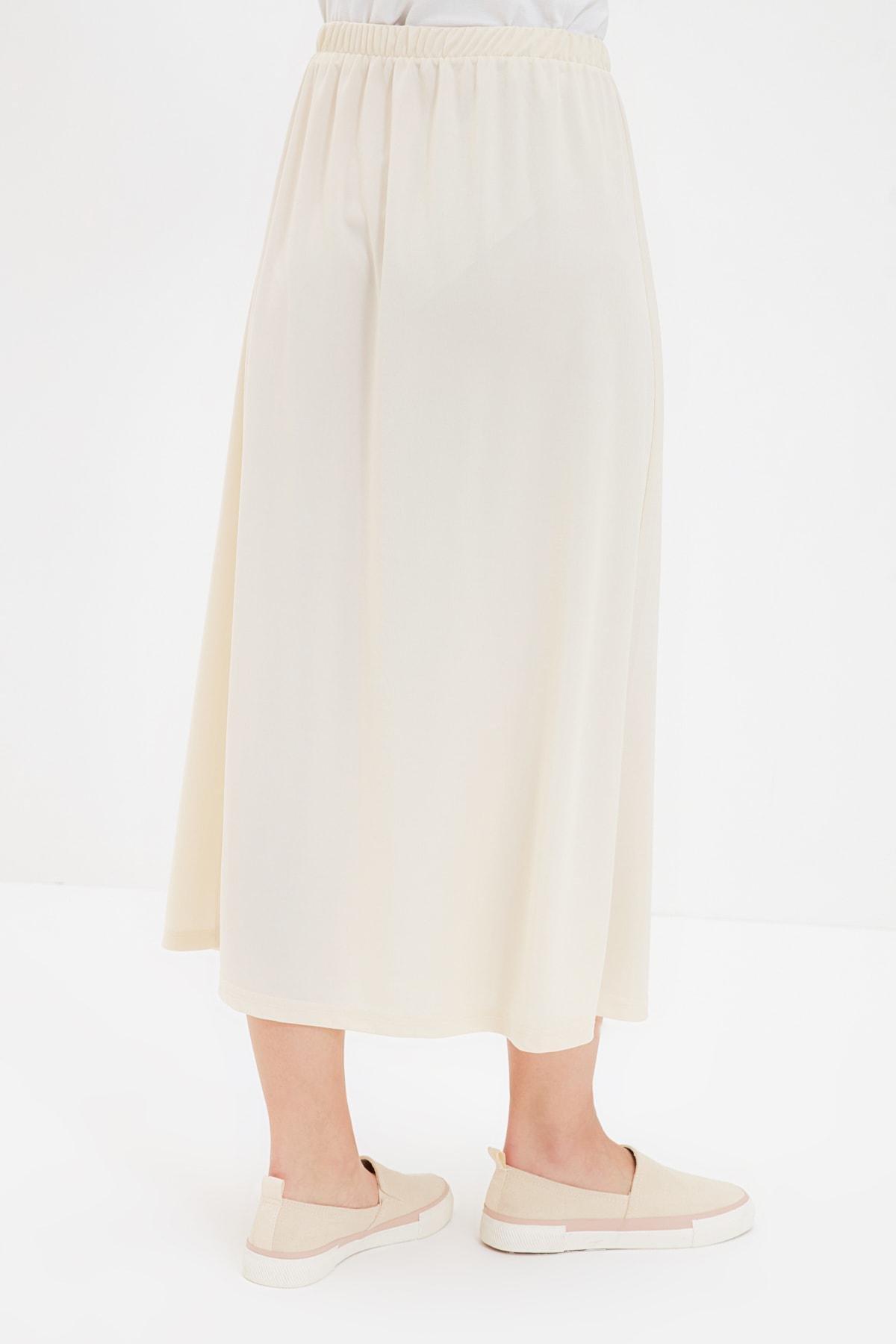Beige Cotton Maxi Skirt, , large image number 1