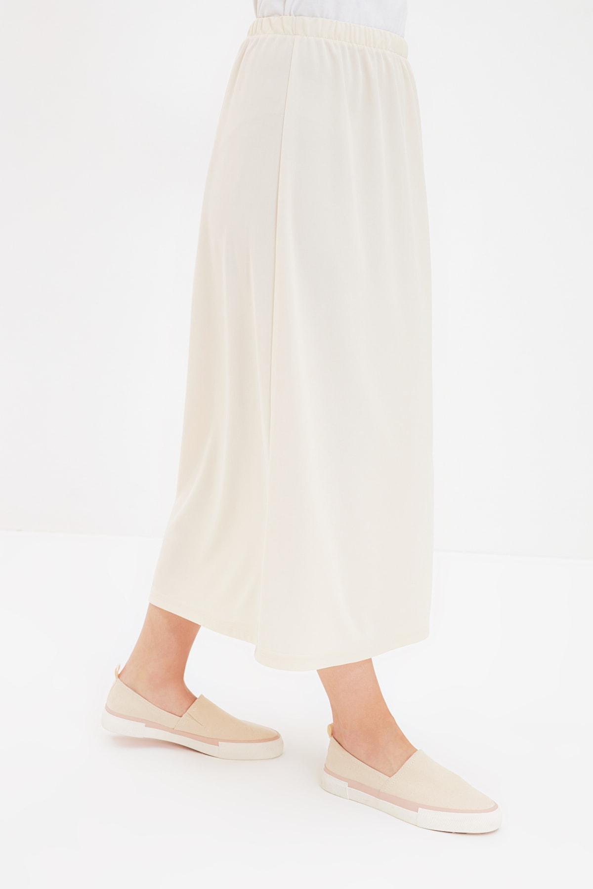 Beige Cotton Maxi Skirt, , large image number 4