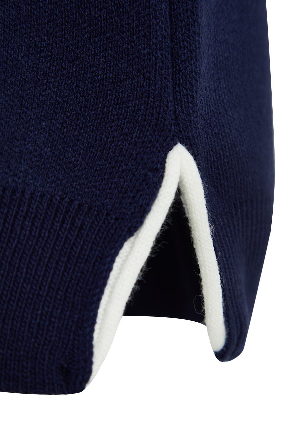 Navy Crew Neck Oversized Sweater, , large image number 2