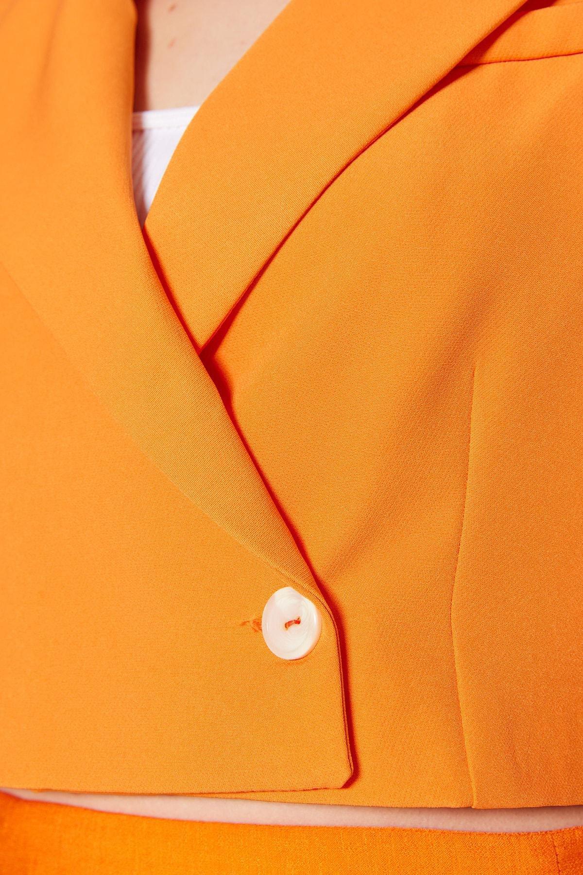 Orange Cache-Coeur Blazer, , large image number 3