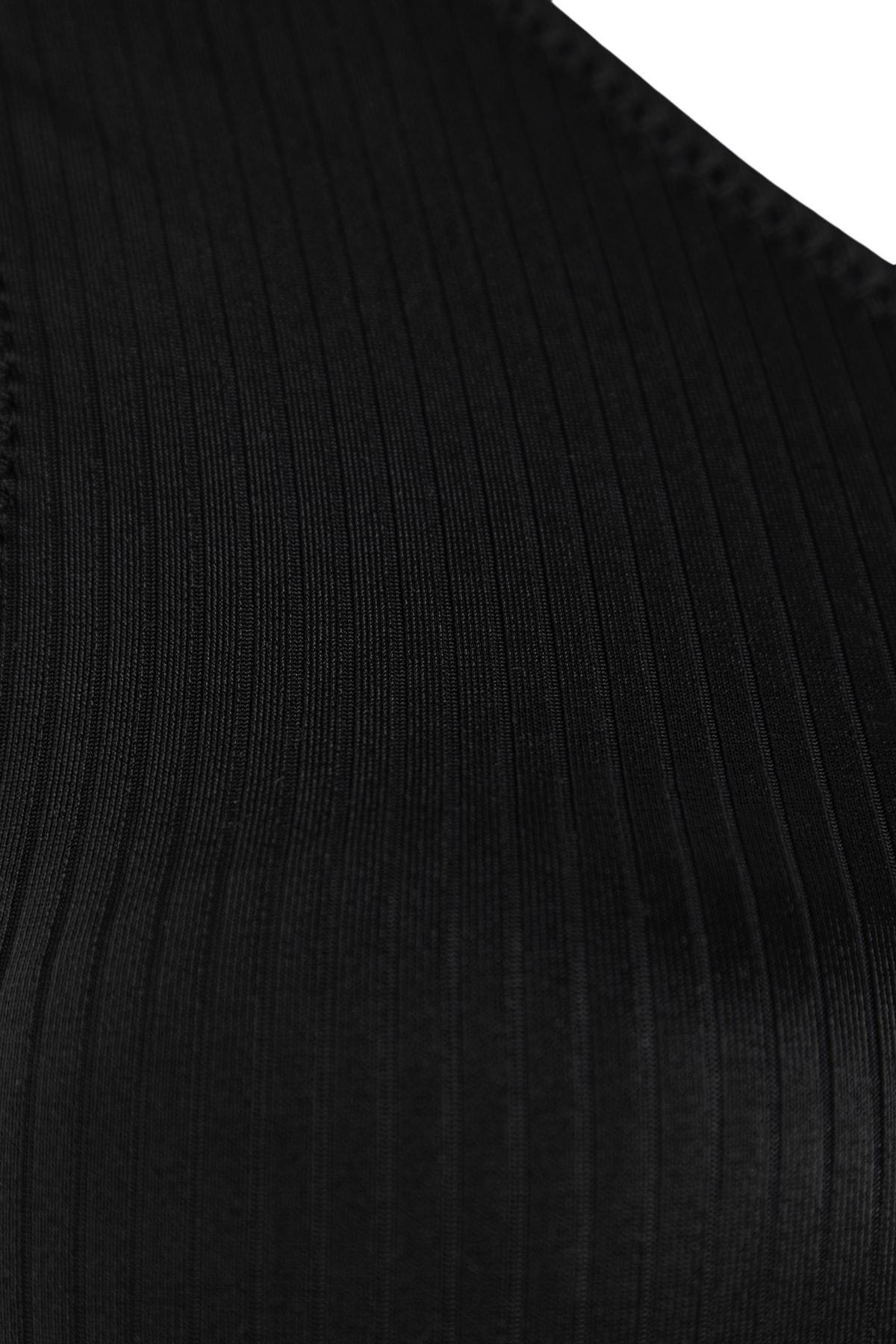 Black Plain Swimsuit, , large image number 5