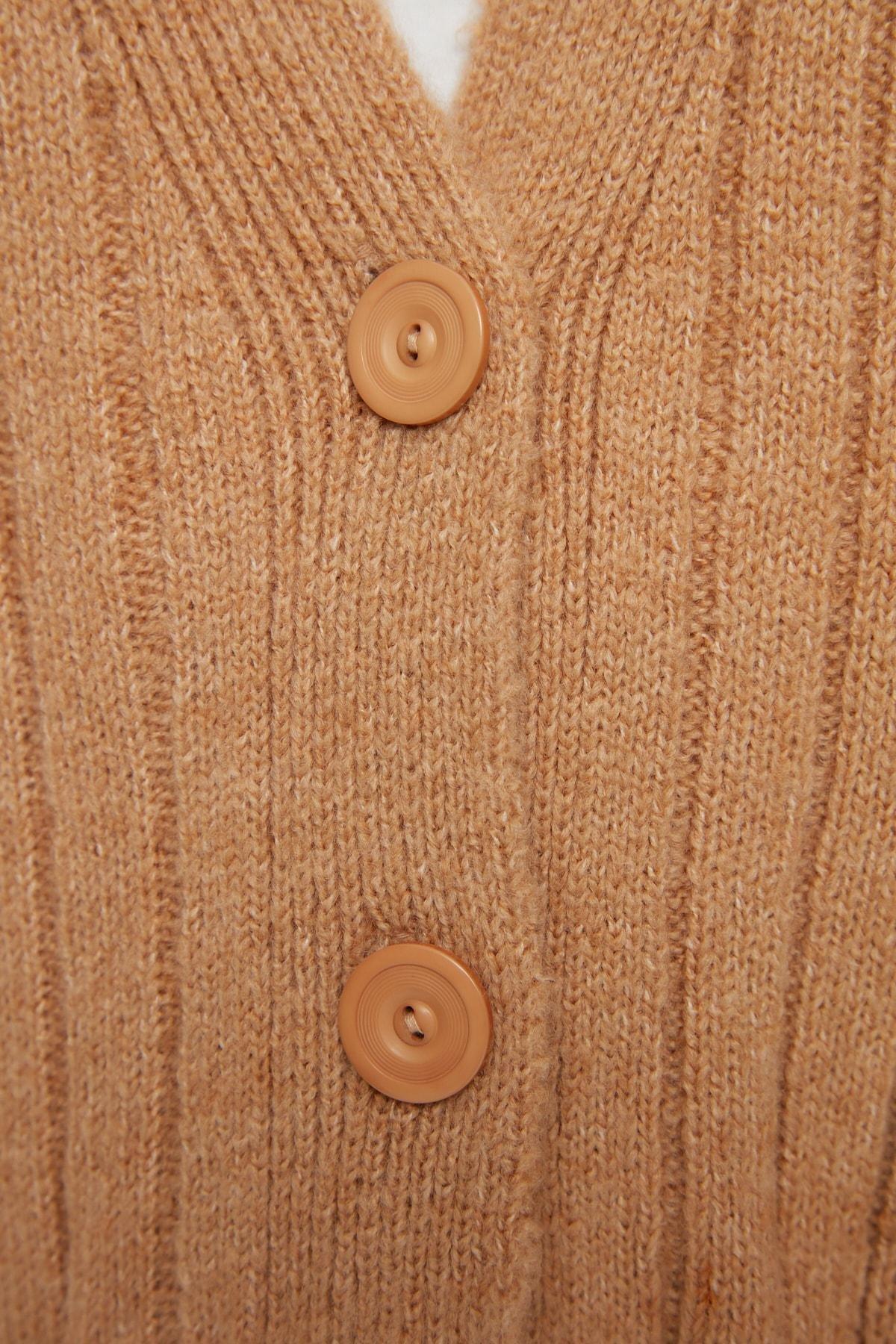 Brown Oversize Knit Co-Ord Set, Brown, large image number 4