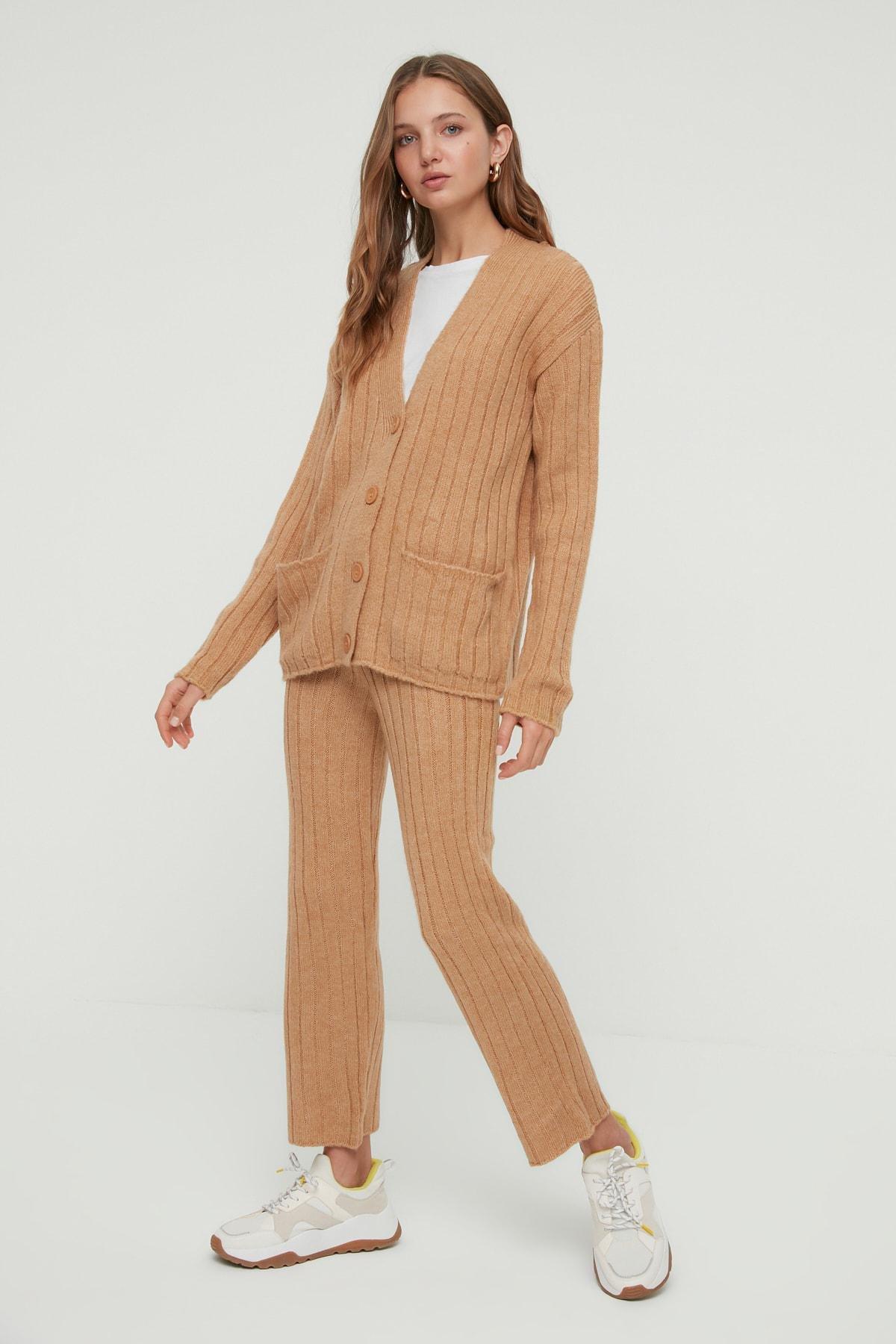 Brown Oversize Knit Co-Ord Set, Brown, large image number 10