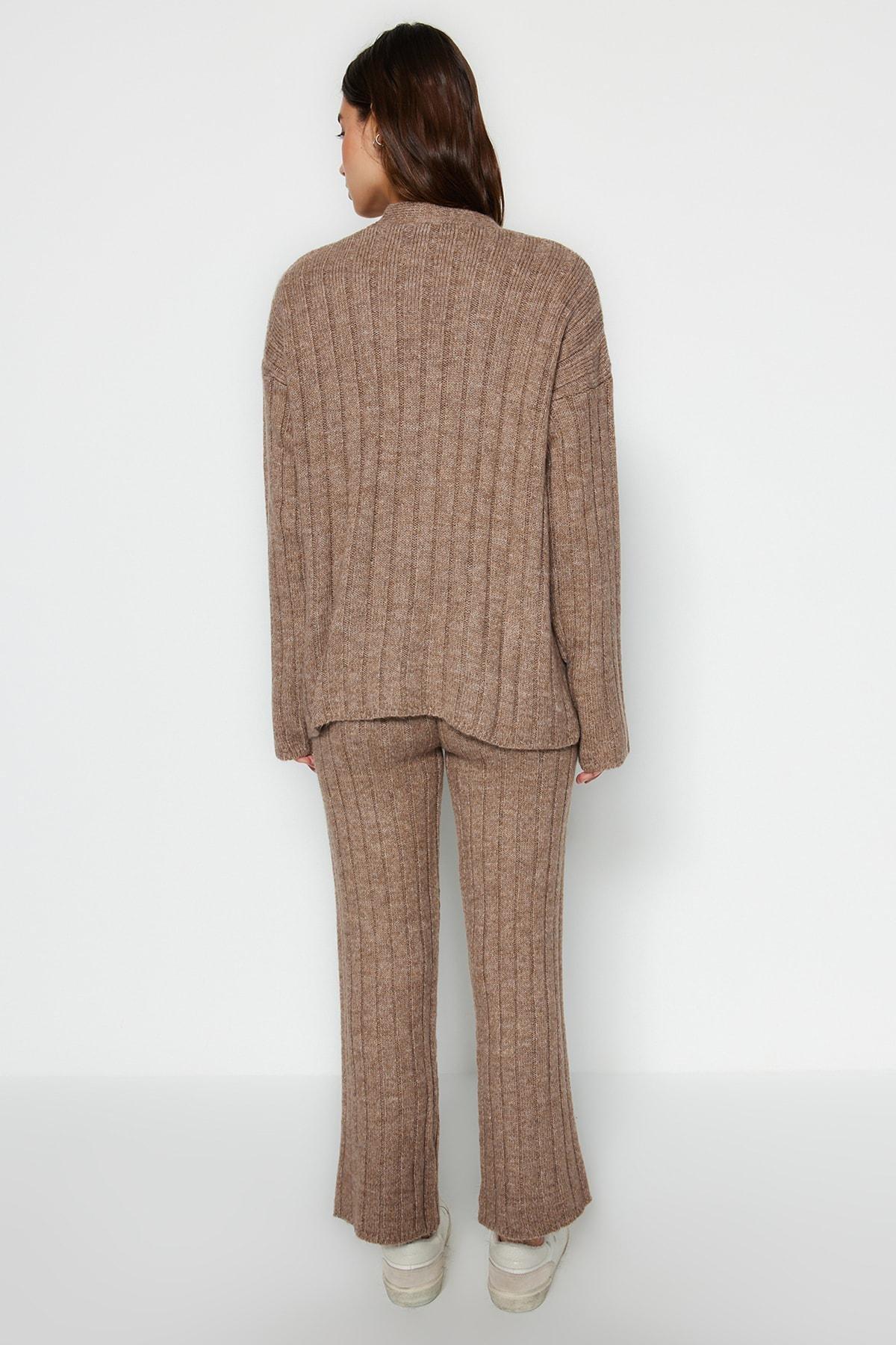 Brown Oversize Knit Co-Ord Set, Brown, large image number 16