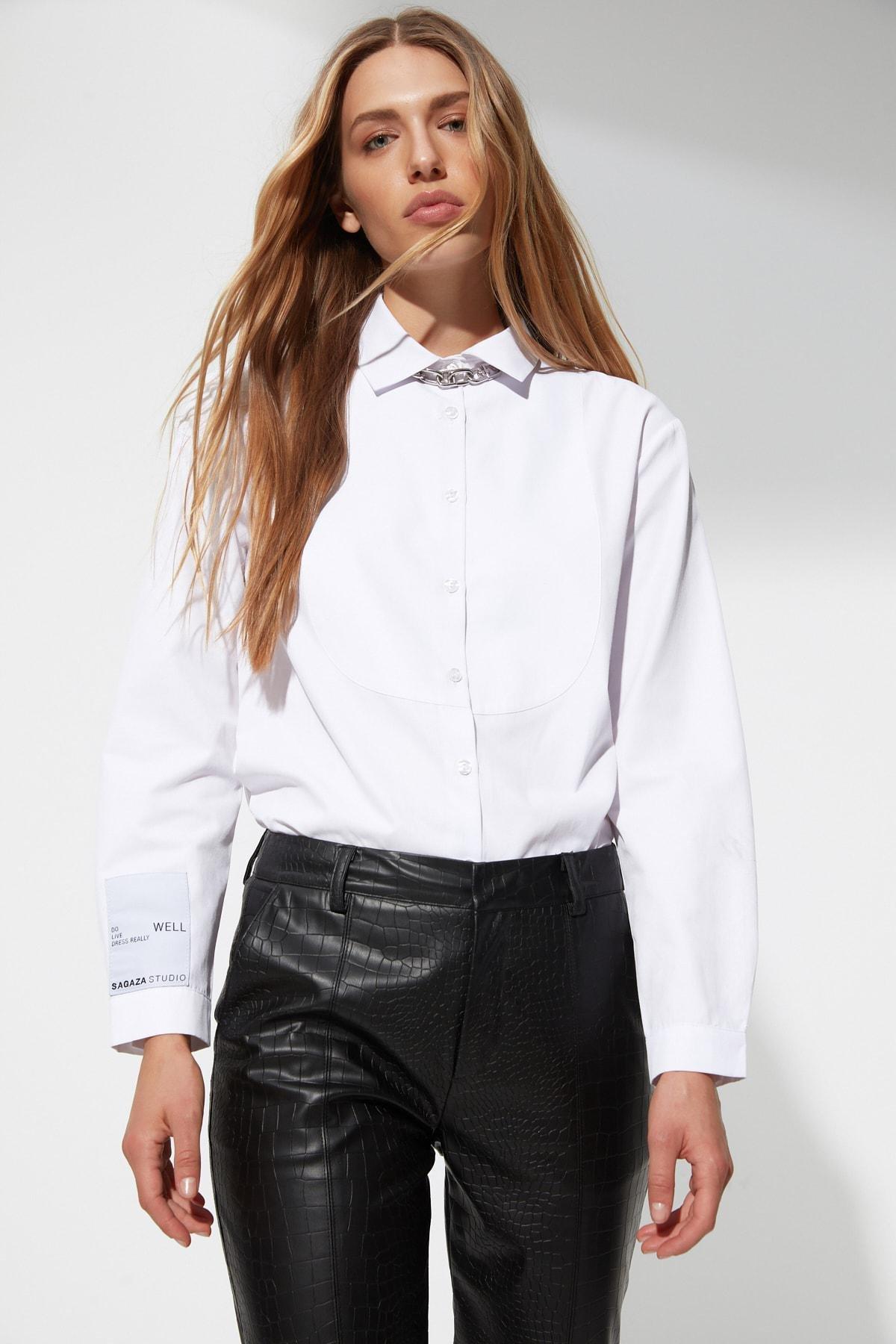 White Fitted Shirt, , large image number 0