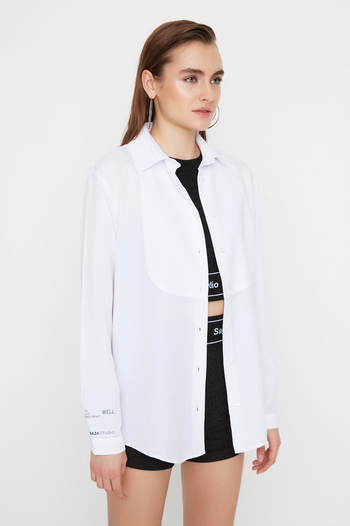 White Fitted Shirt, , large image number 7
