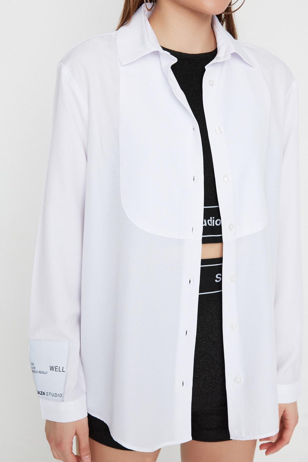 White Fitted Shirt, , large image number 8