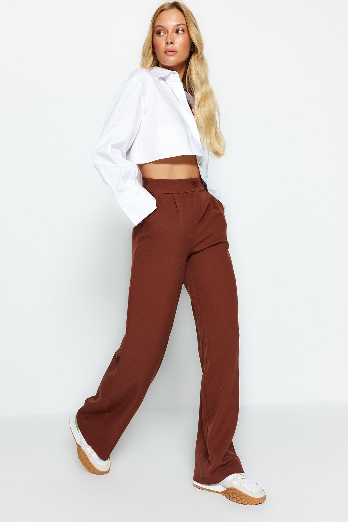 Orange Wide Leg Pants, , large image number 1