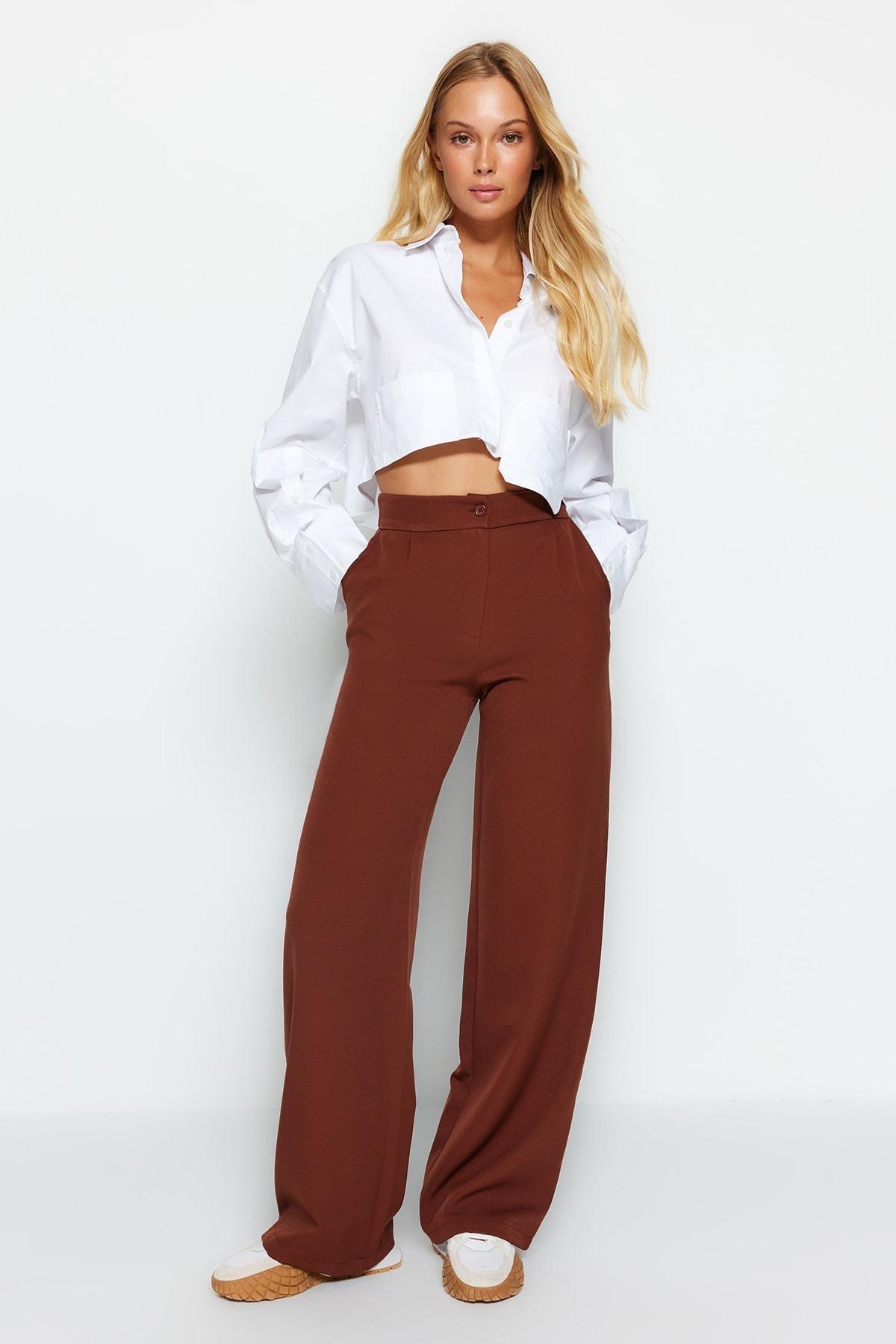 Orange Wide Leg Pants, , large image number 6