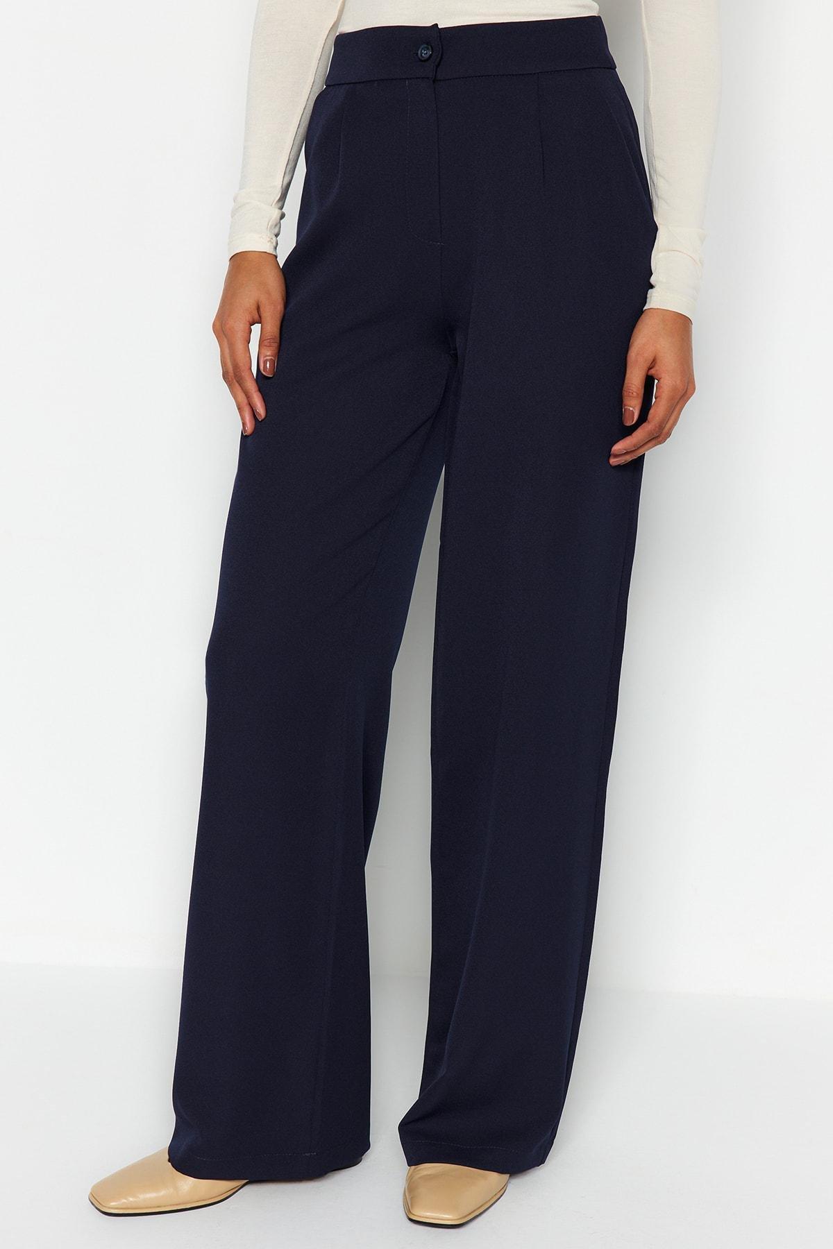 Navy Wide Leg Pants, , large image number 9