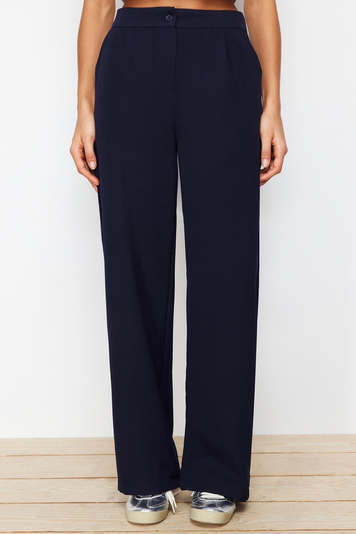 Navy Wide Leg Pants, , large image number 10