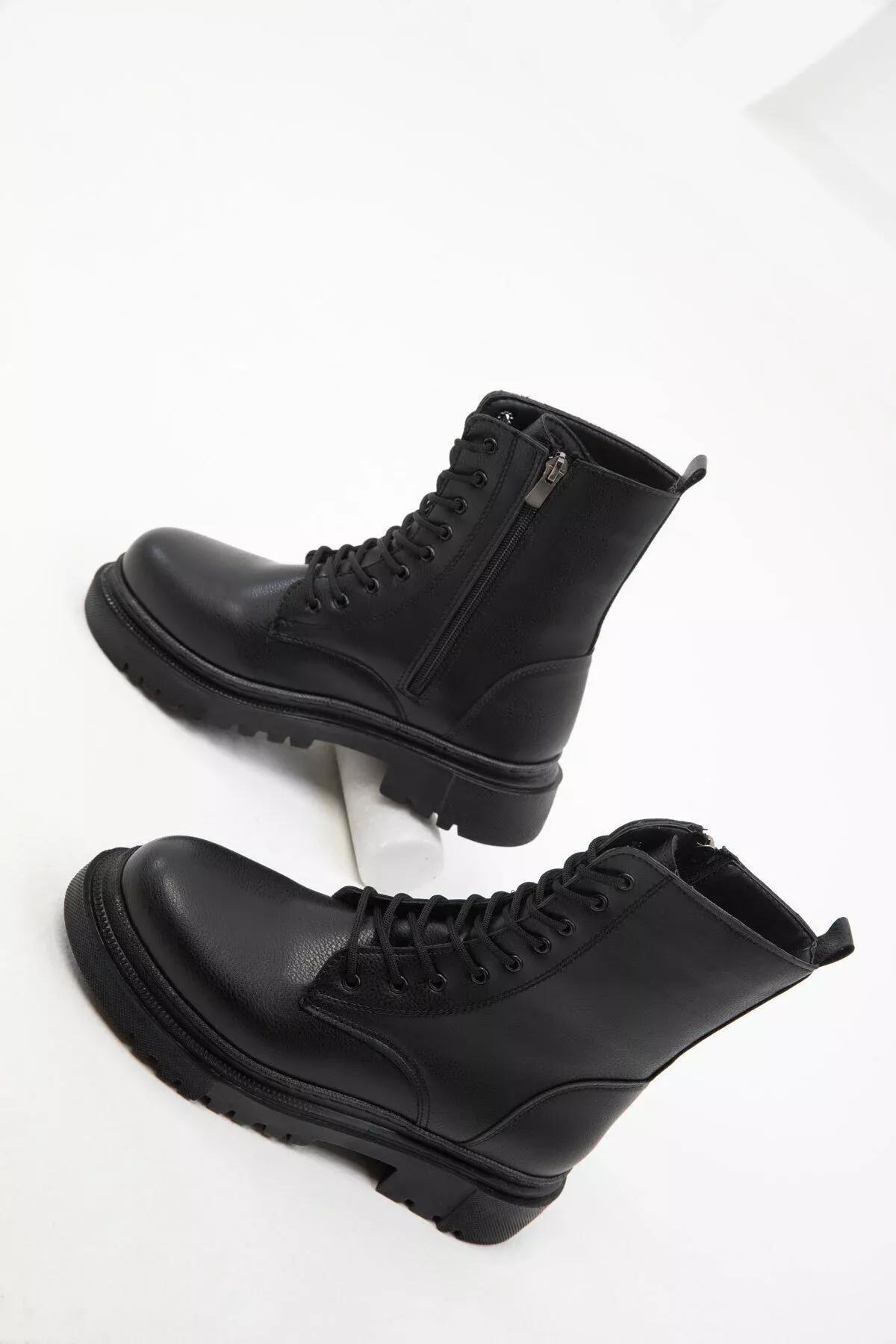 Black Ankle Boots, BLACK, large image number 1