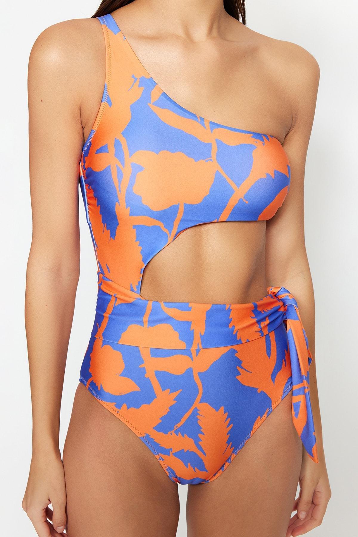 Multicolour Colour block Swimsuit, , large image number 2