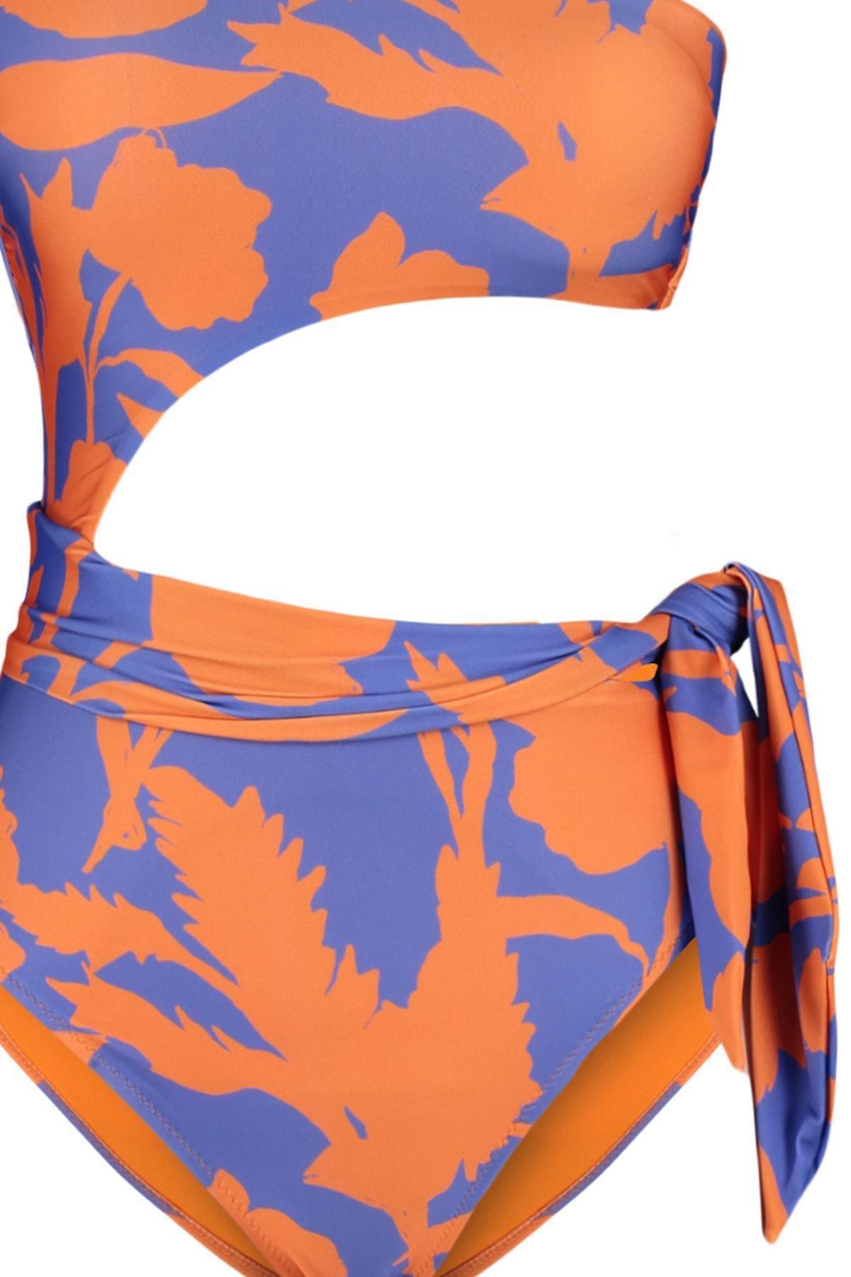 Multicolour Colour block Swimsuit, Multicolor, large image number 5