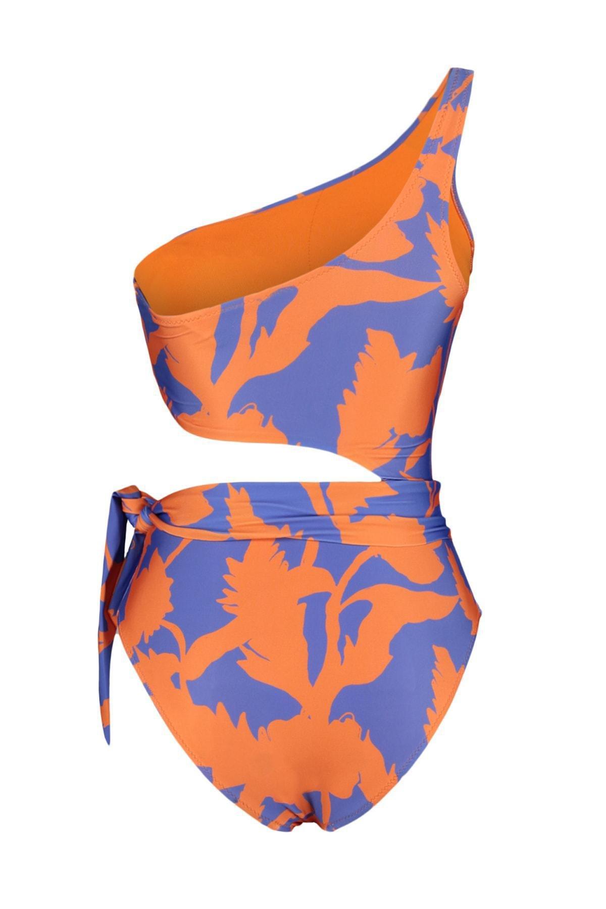 Multicolour Colour block Swimsuit, , large image number 6