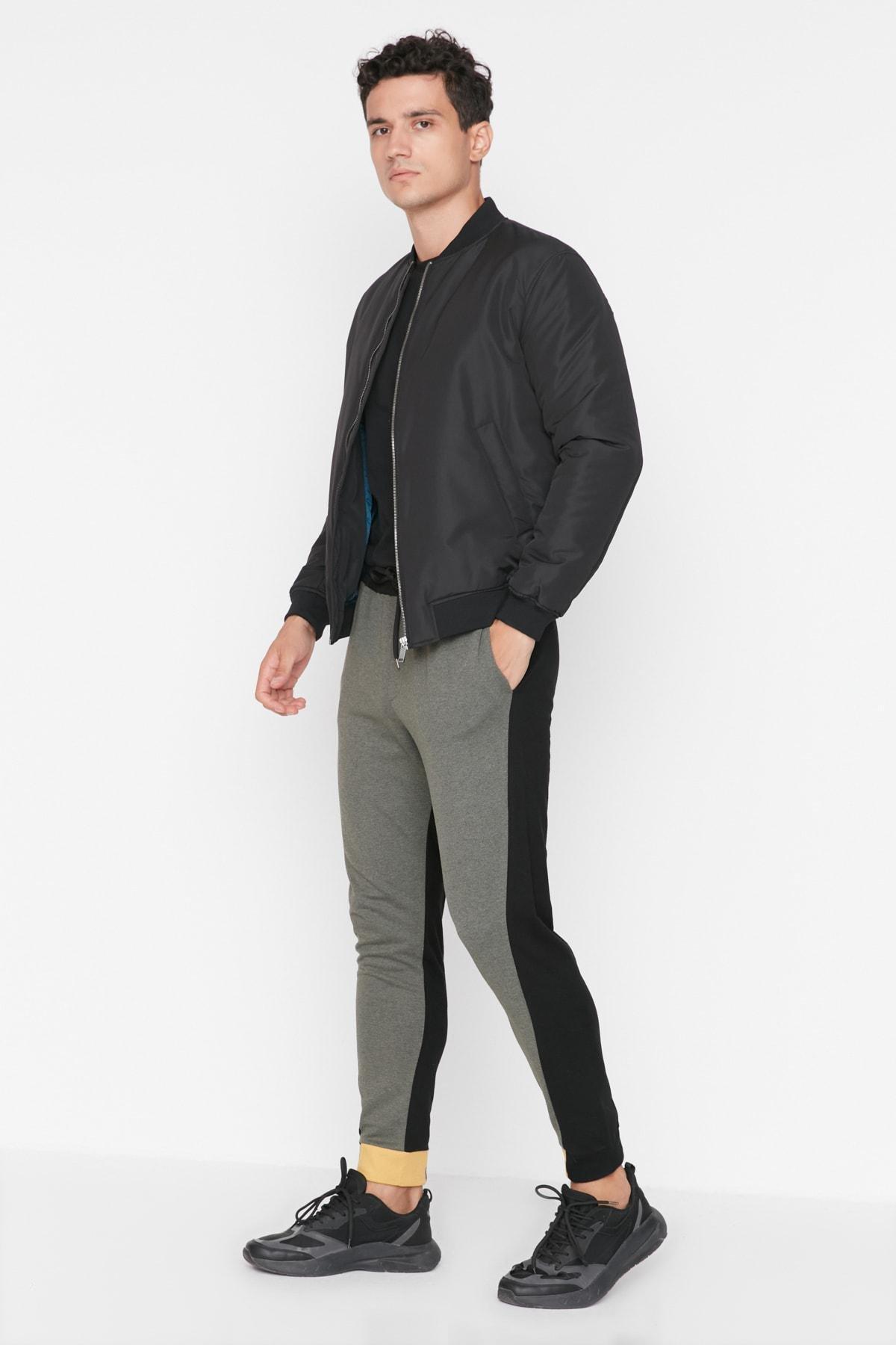 Khaki Slim Sweatpants, , large image number 0