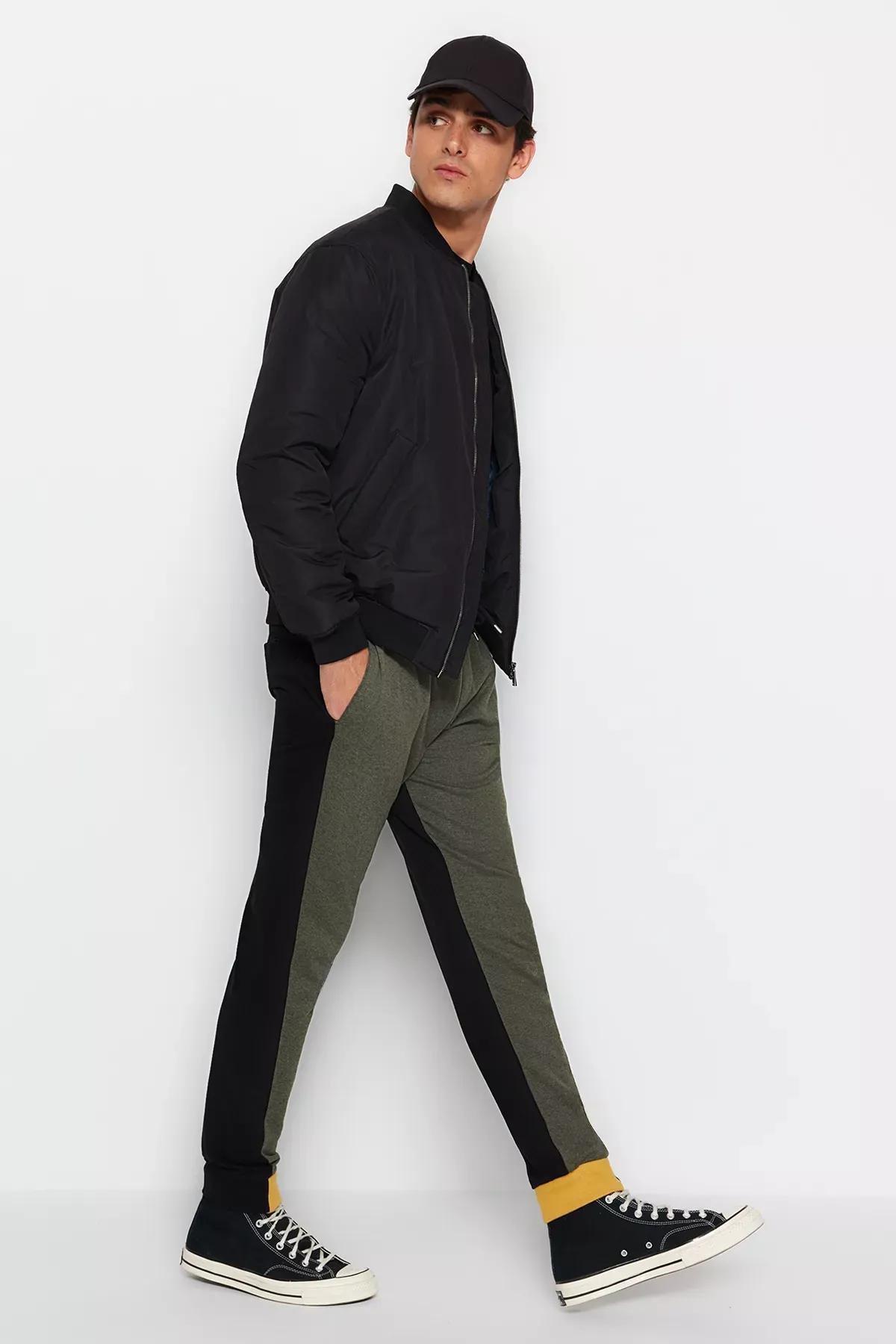 Khaki Slim Sweatpants, , large image number 1