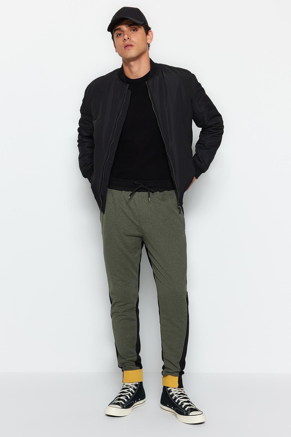 Khaki Slim Sweatpants, , large image number 3