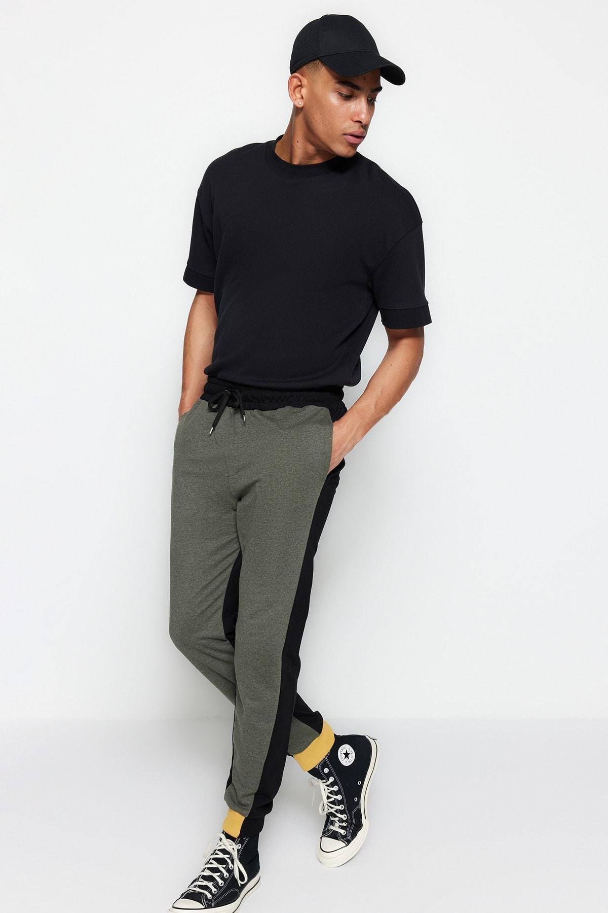 Khaki Slim Sweatpants, , large image number 5