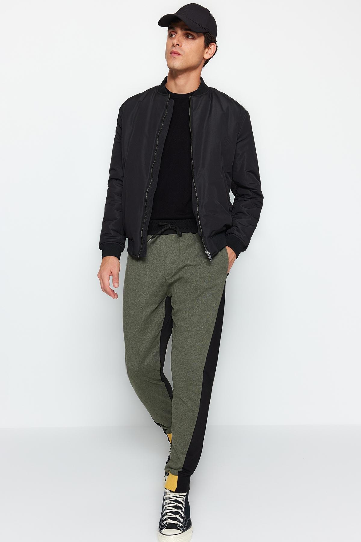 Khaki Slim Sweatpants, , large image number 8