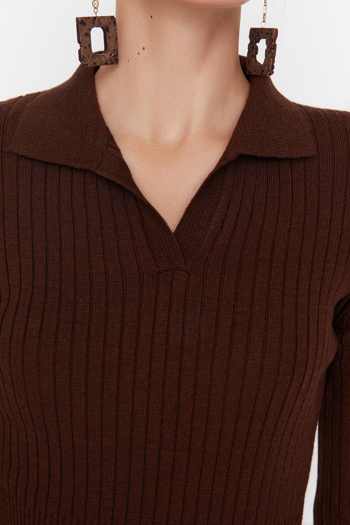 Brown Bodycon Midi Dress, , large image number 3