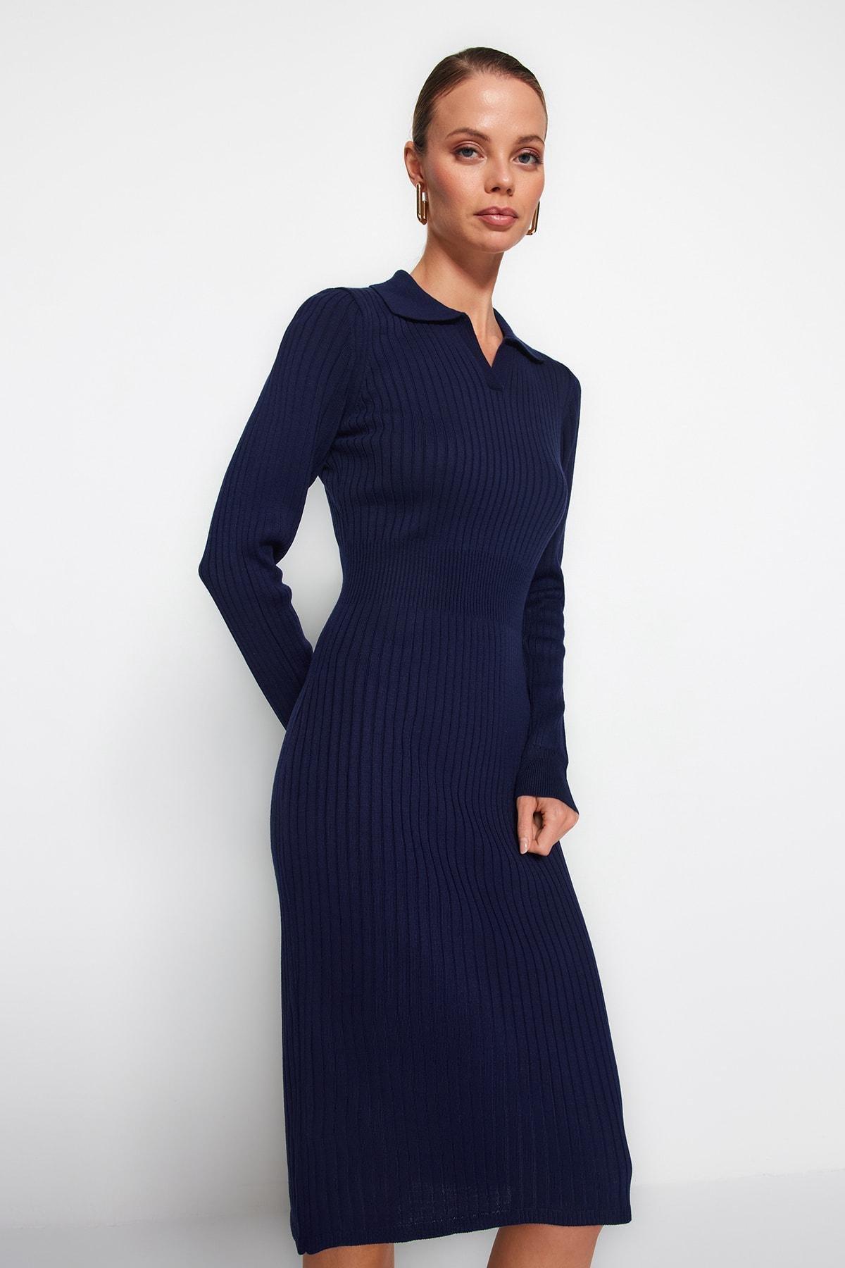 Navy Bodycon Dress, Dark blue, large image number 0