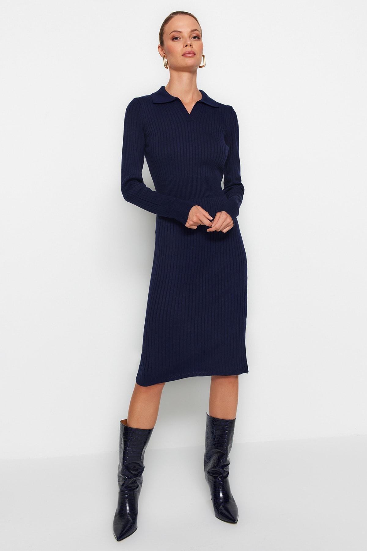 Navy Bodycon Dress, Dark blue, large image number 1