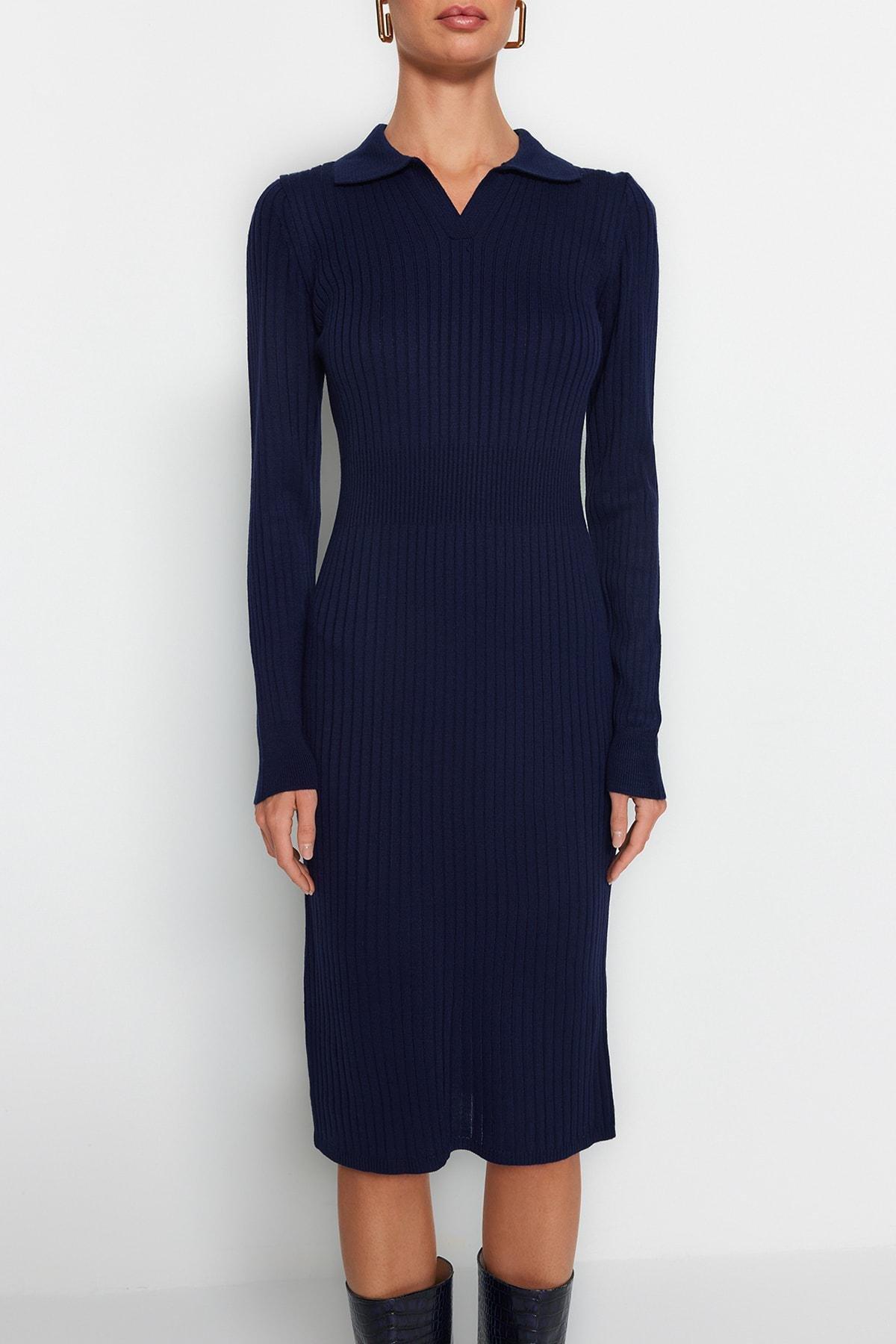 Navy Bodycon Dress, Dark blue, large image number 4