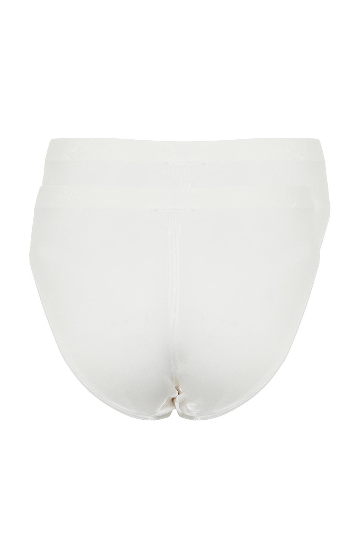 White Seamless Hipster Briefs, Set Of 2, Ecru, large image number 6