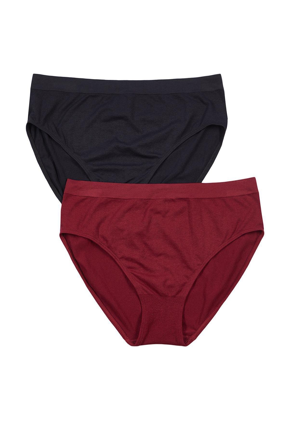 Black-Red Seamless Hipster Panties,set of 2, C101_6460, large image number 6