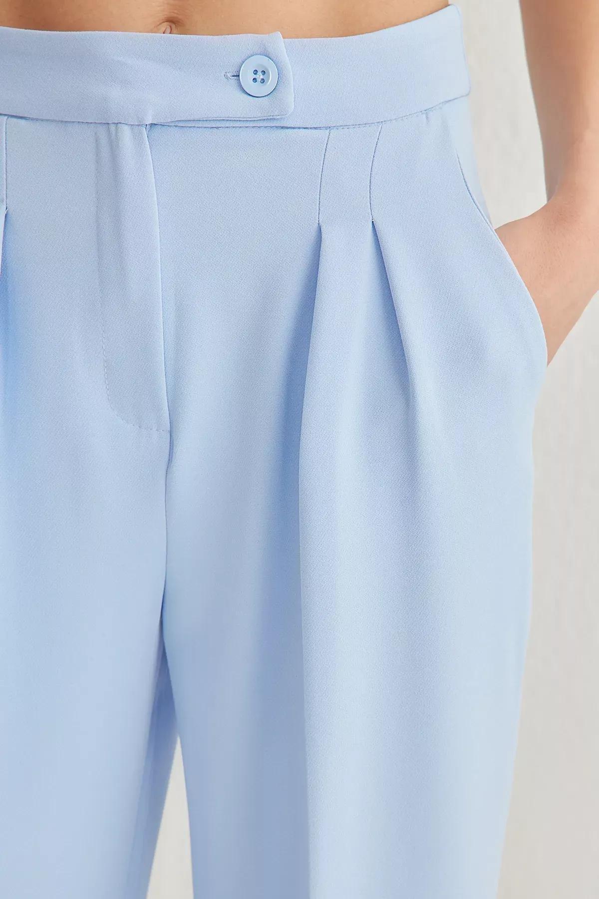 Blue Wide Leg Trousers, , large image number 3