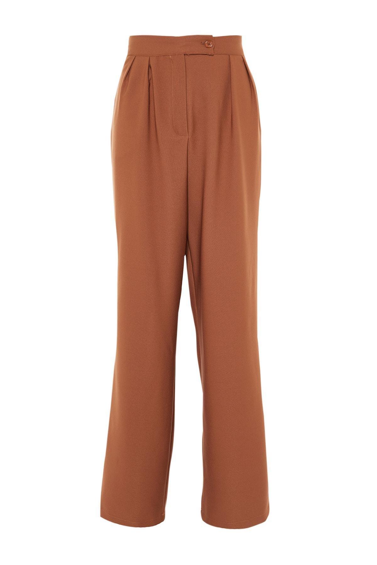 Mink Wide Leg High Waist Woven Trousers, , large image number 10