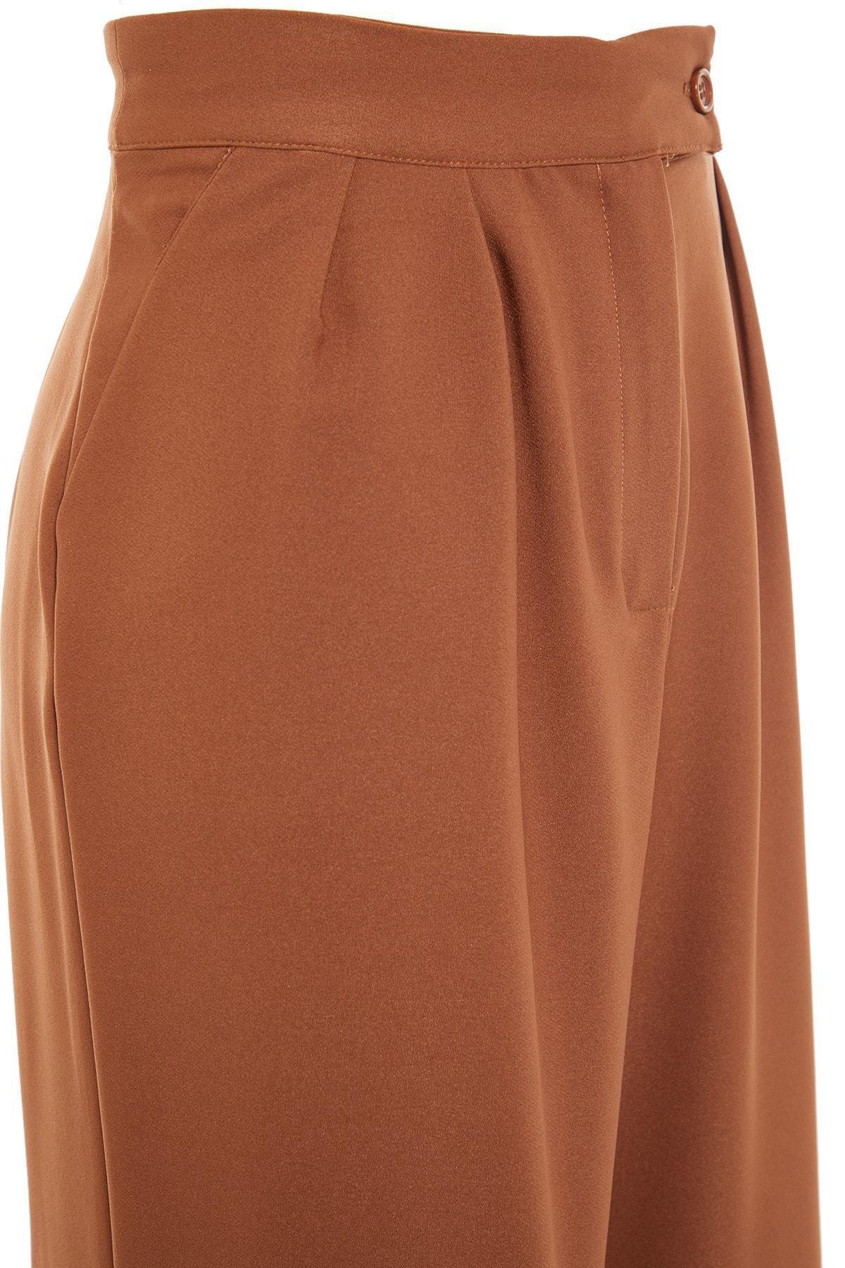Mink Wide Leg High Waist Woven Trousers, , large image number 11