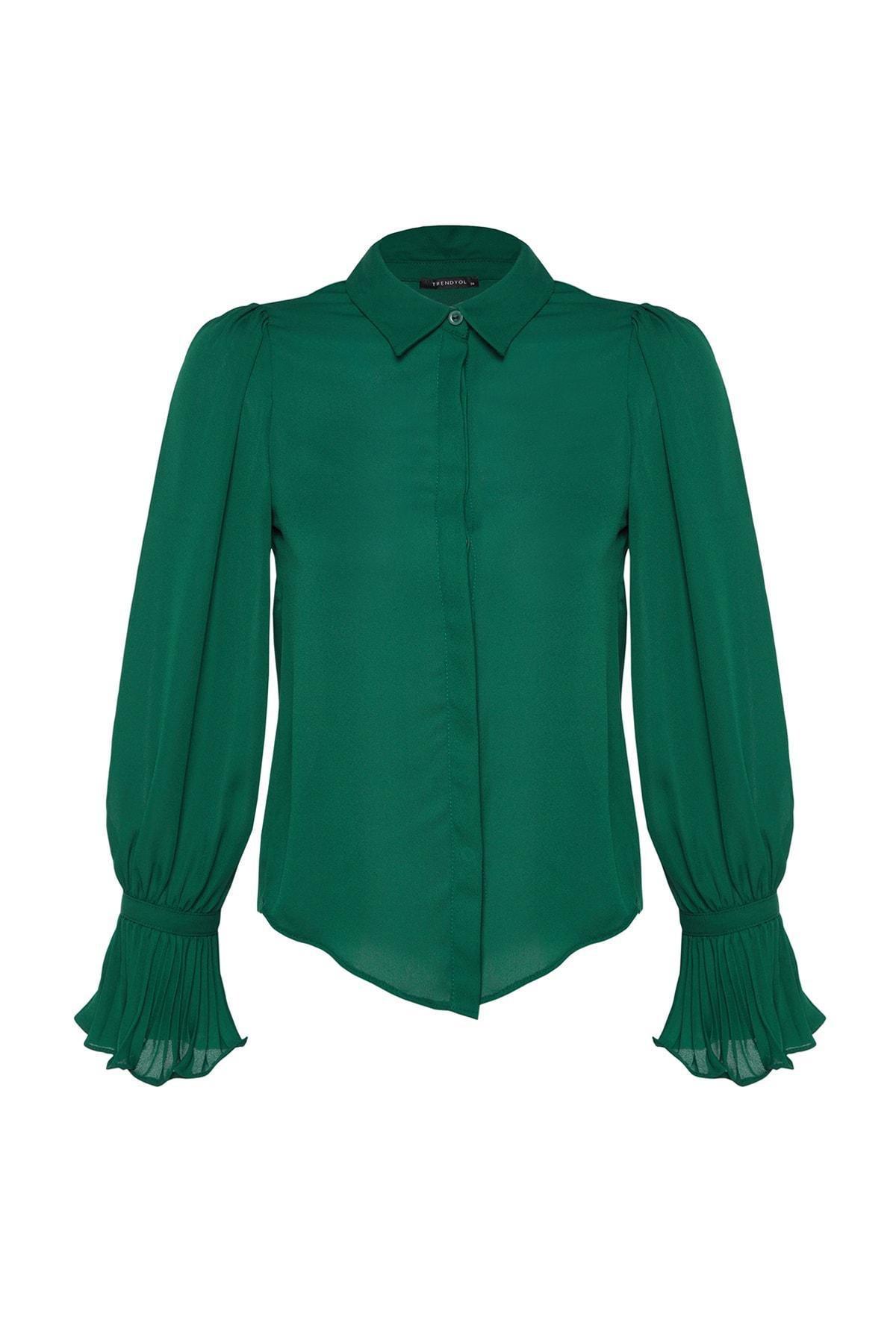 قميص بأكمام مُحاكة بتصميم إسباني، أخضر, Emerald, large image number 5