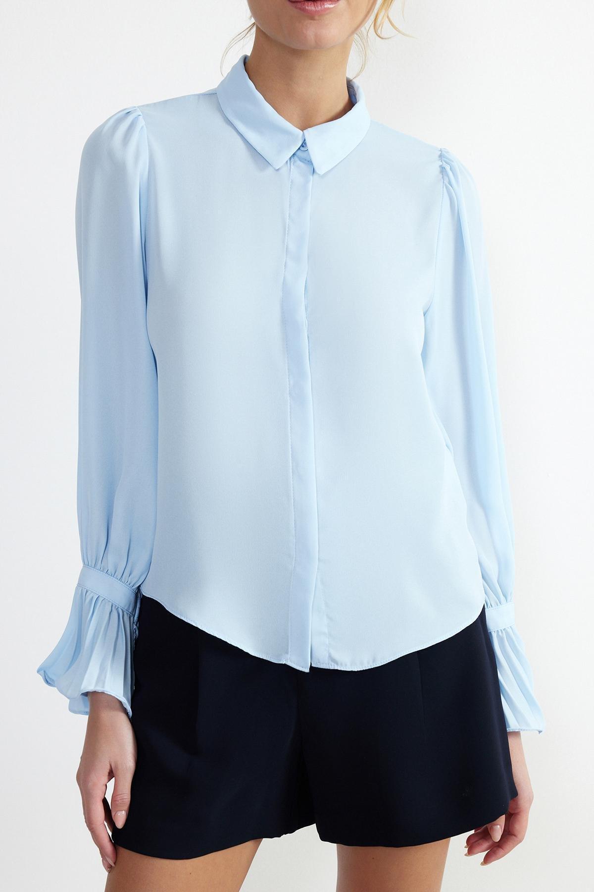 Blue Spanish Sleeve Woven Shirt, , large image number 3