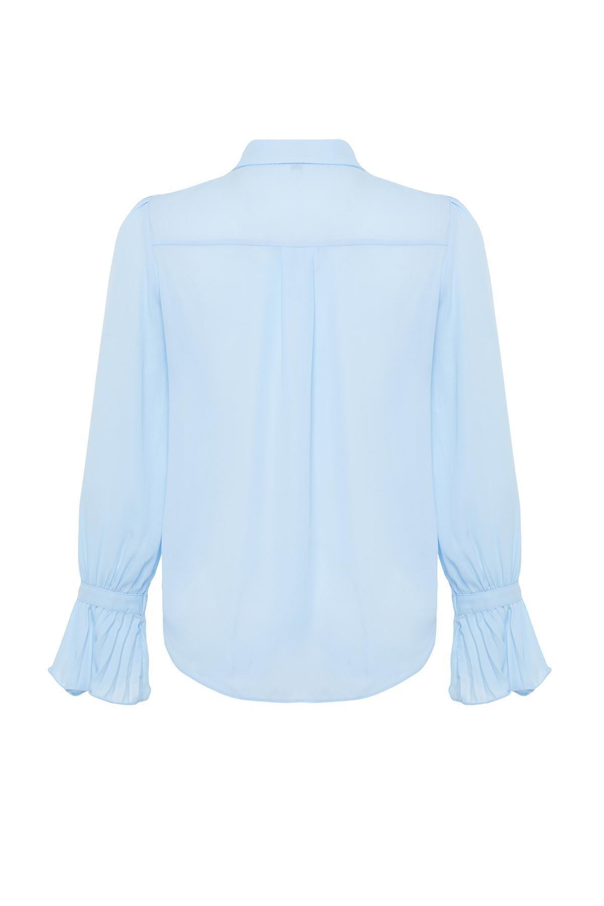Blue Spanish Sleeve Woven Shirt, , large image number 6