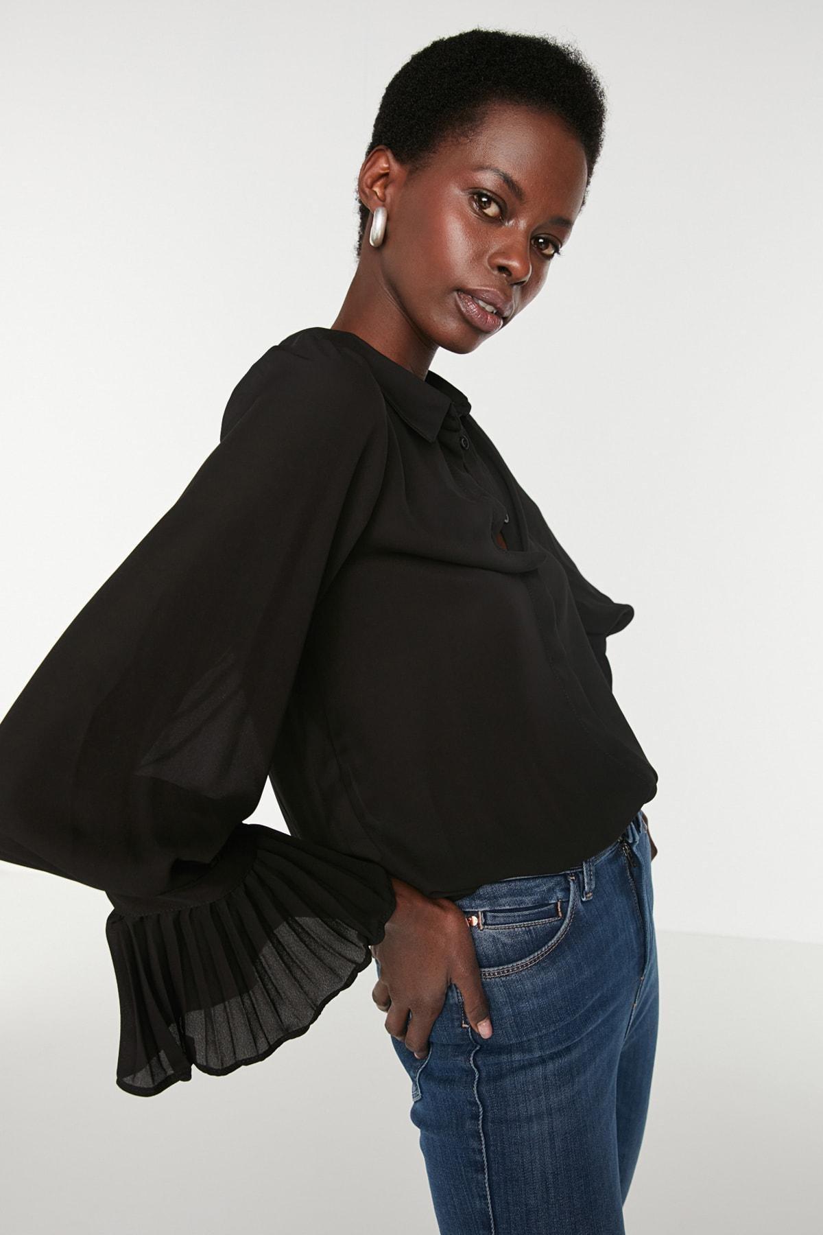 Trendyol - Black Long Sleeve Shirt