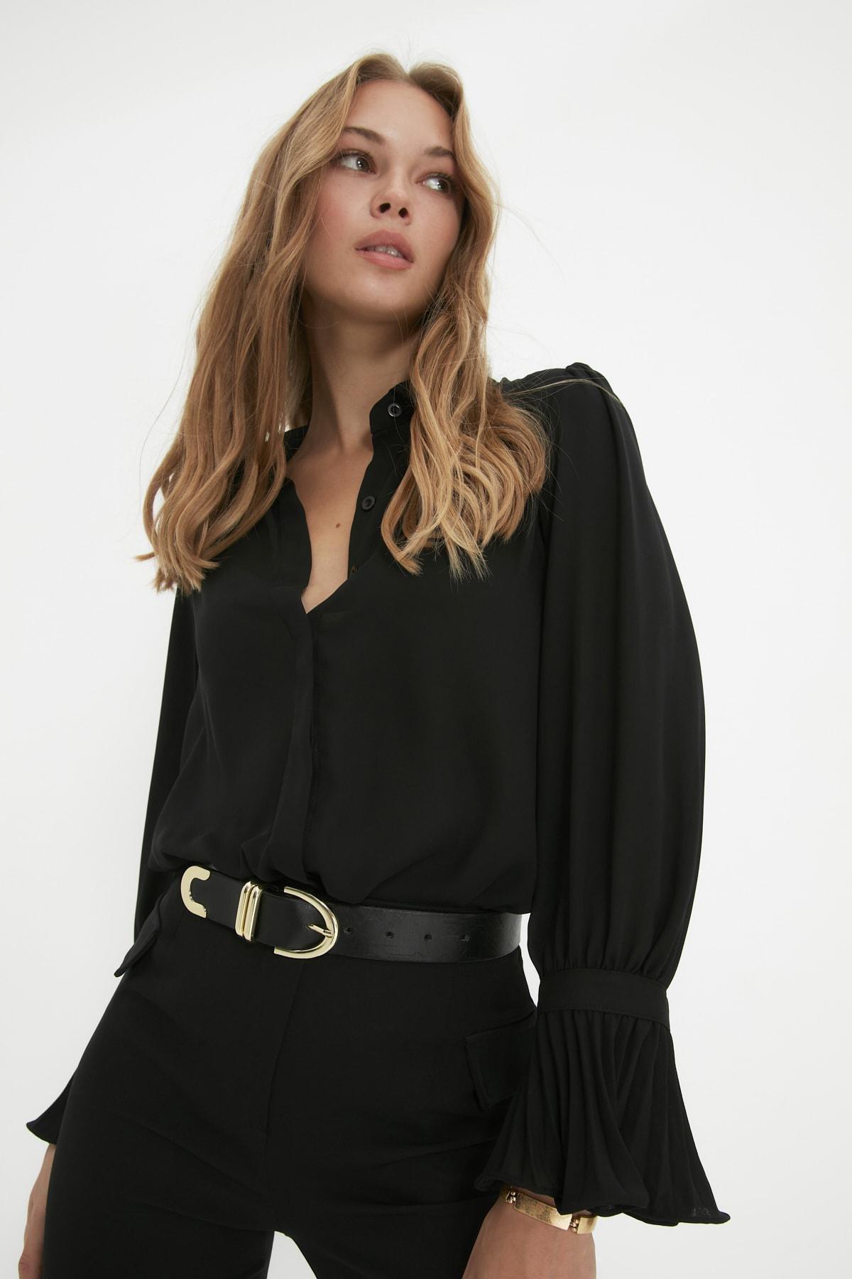 Trendyol - Black Long Sleeve Shirt