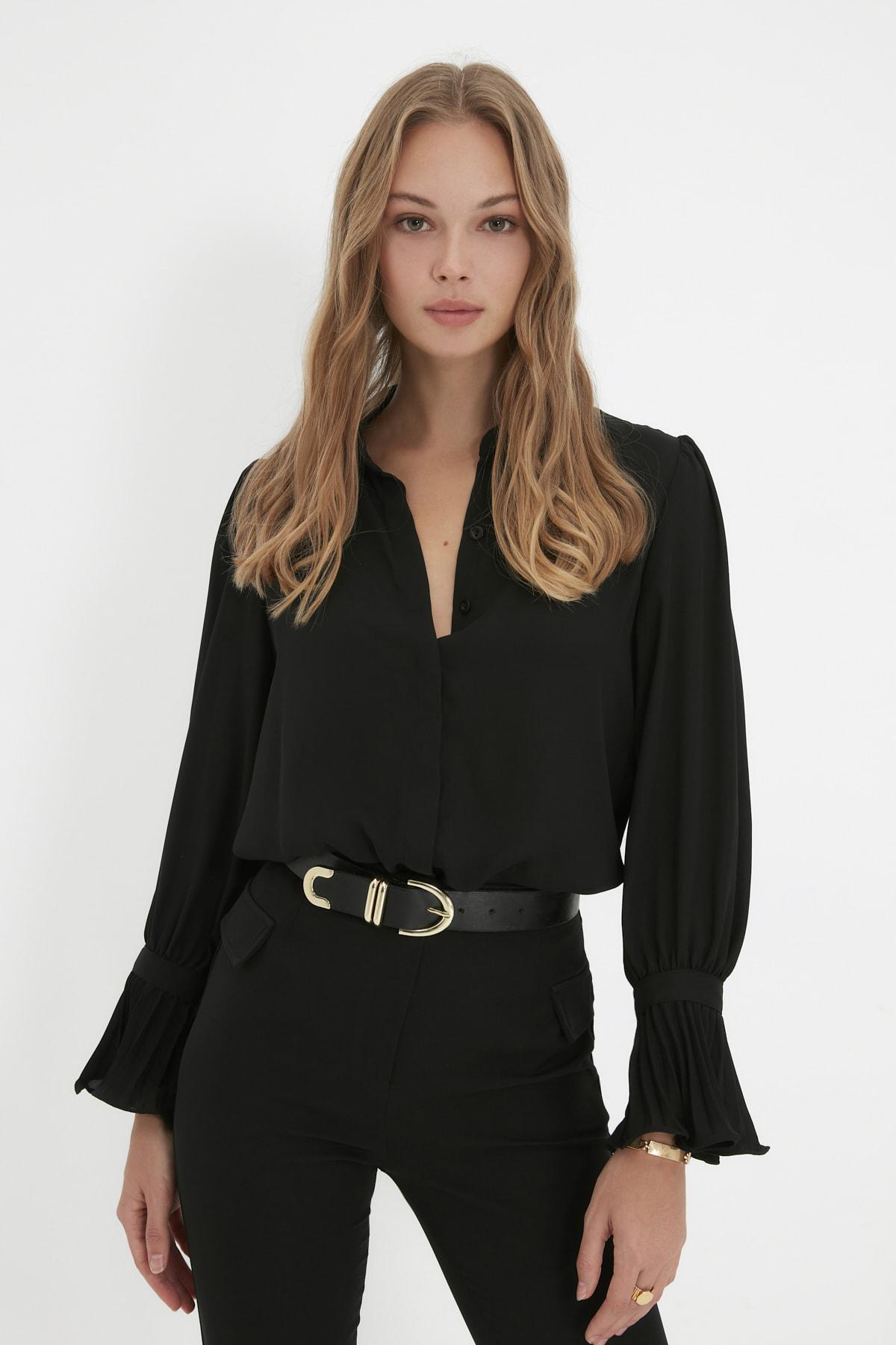 Trendyol - Black Long Sleeve Shirt