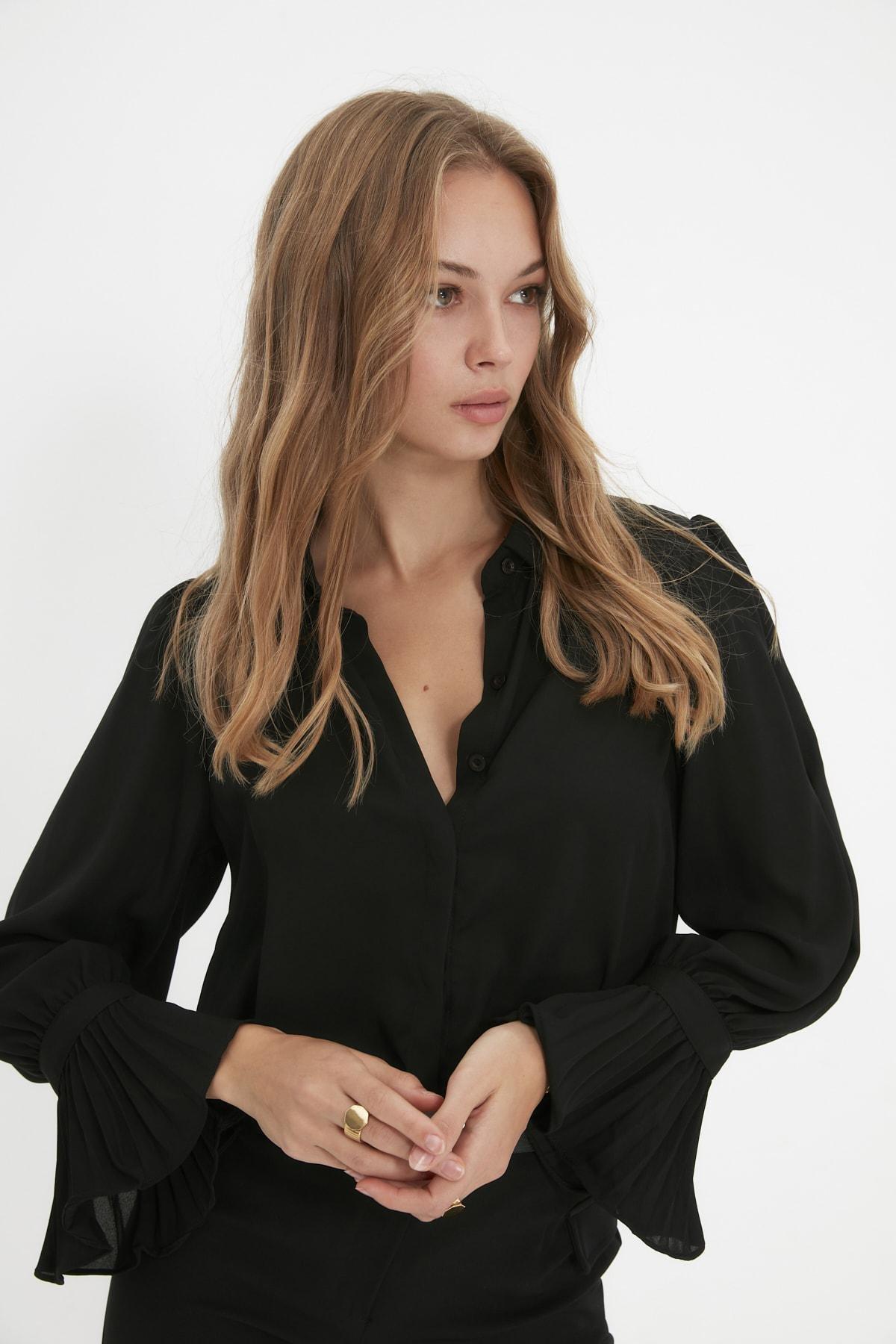 Trendyol - Black Long Sleeve Shirt