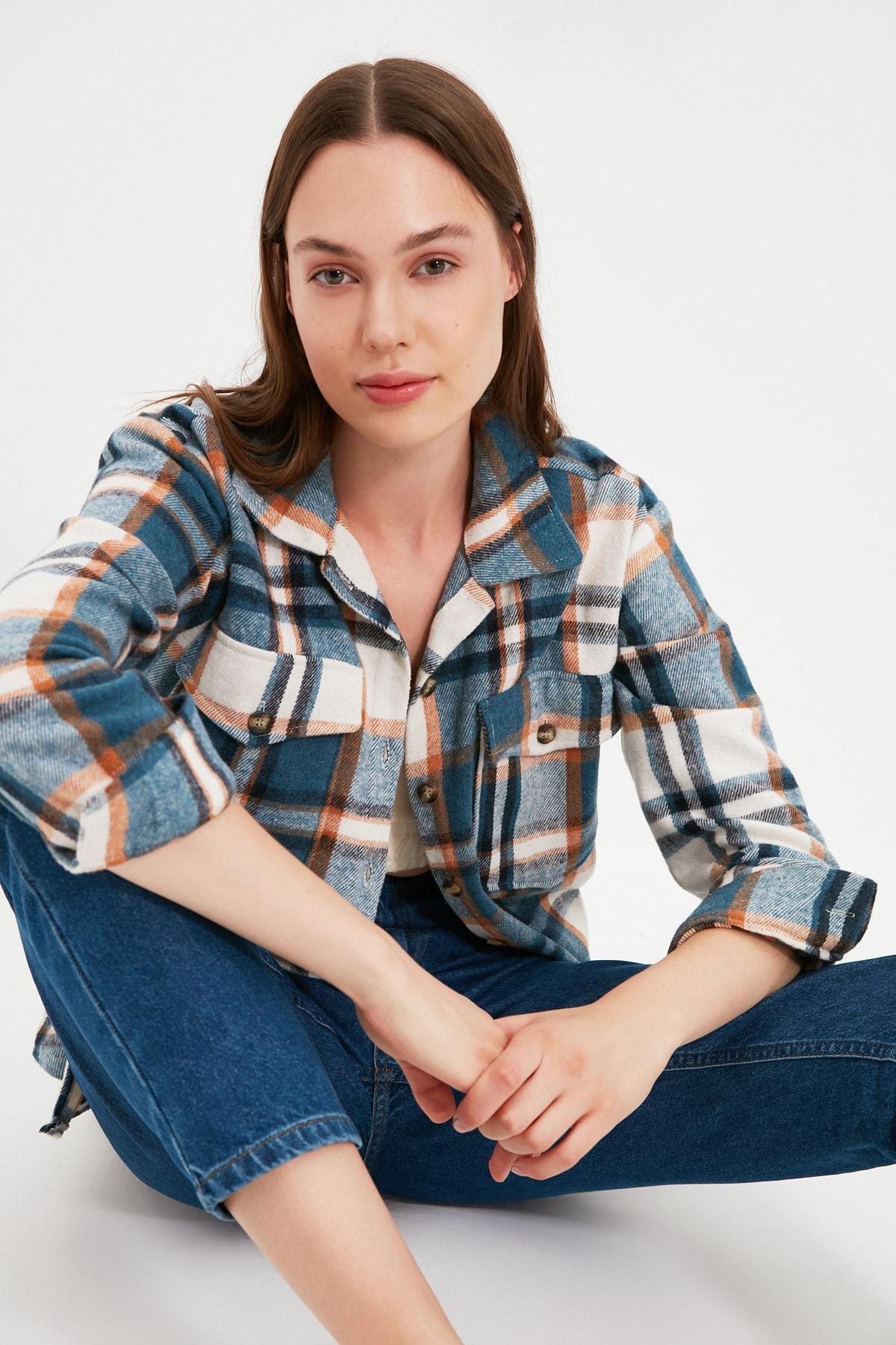 Blue Oversize Shirt, , large image number 1