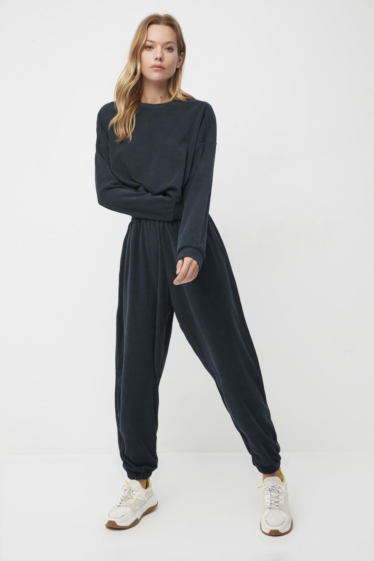 Navy Relaxed Sweatsuit, Dark blue, medium