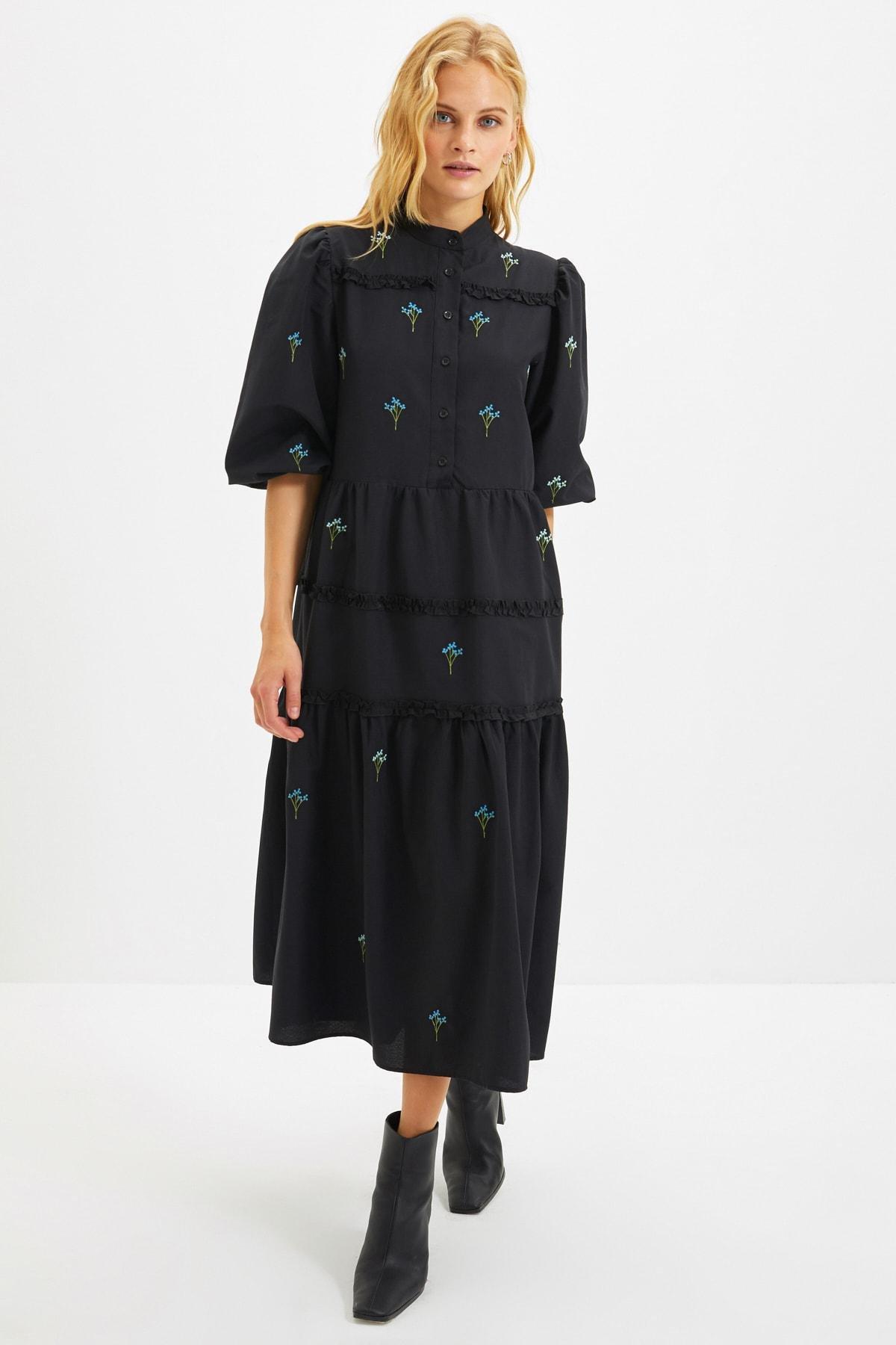 Black Shift Dress, Black, medium