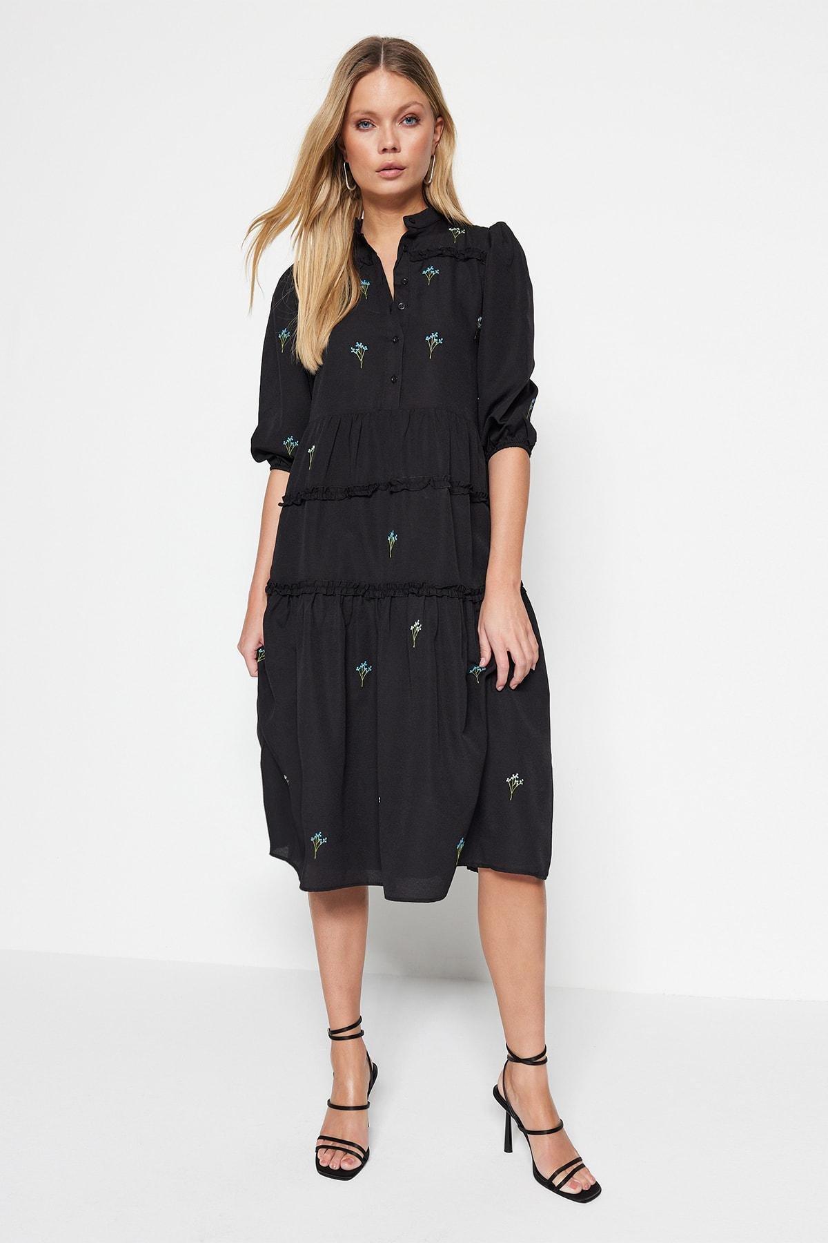 Black Shift Dress, Black, large image number 3