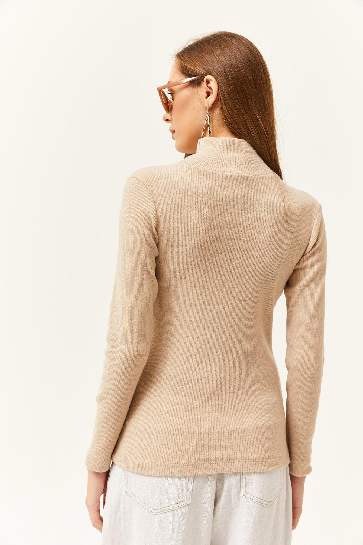 Beige High Neck Top, Rock, large image number 5