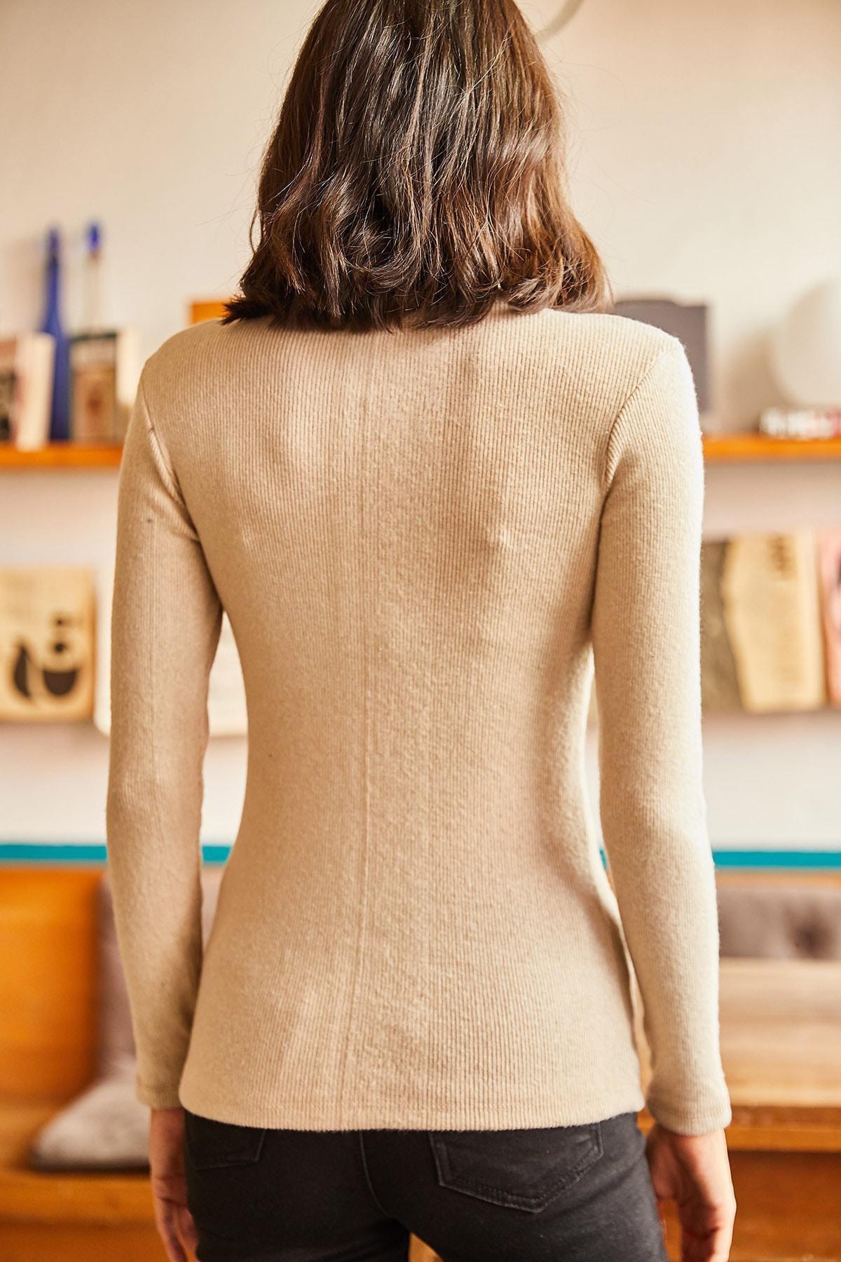 Beige High Neck Top, Rock, large image number 6