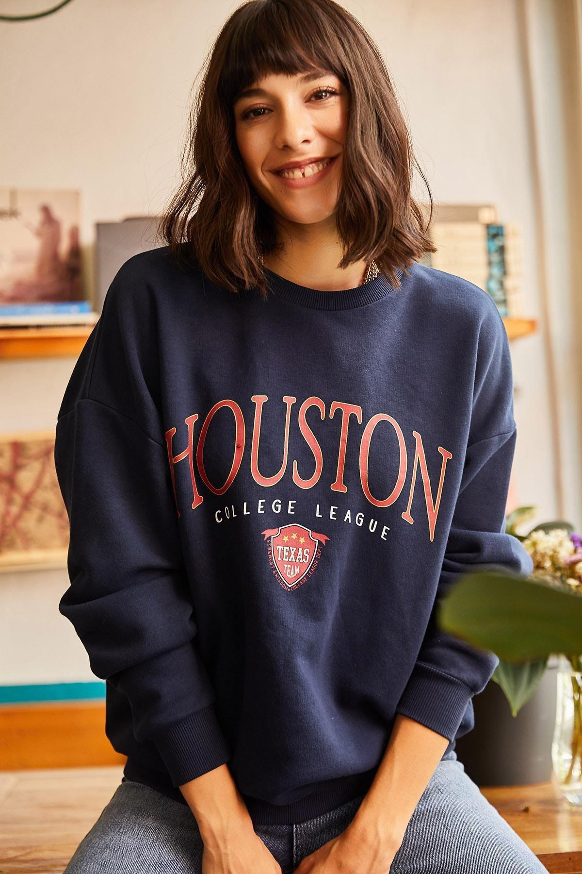 Blue Relaxed Sweatshirt, , large image number 1